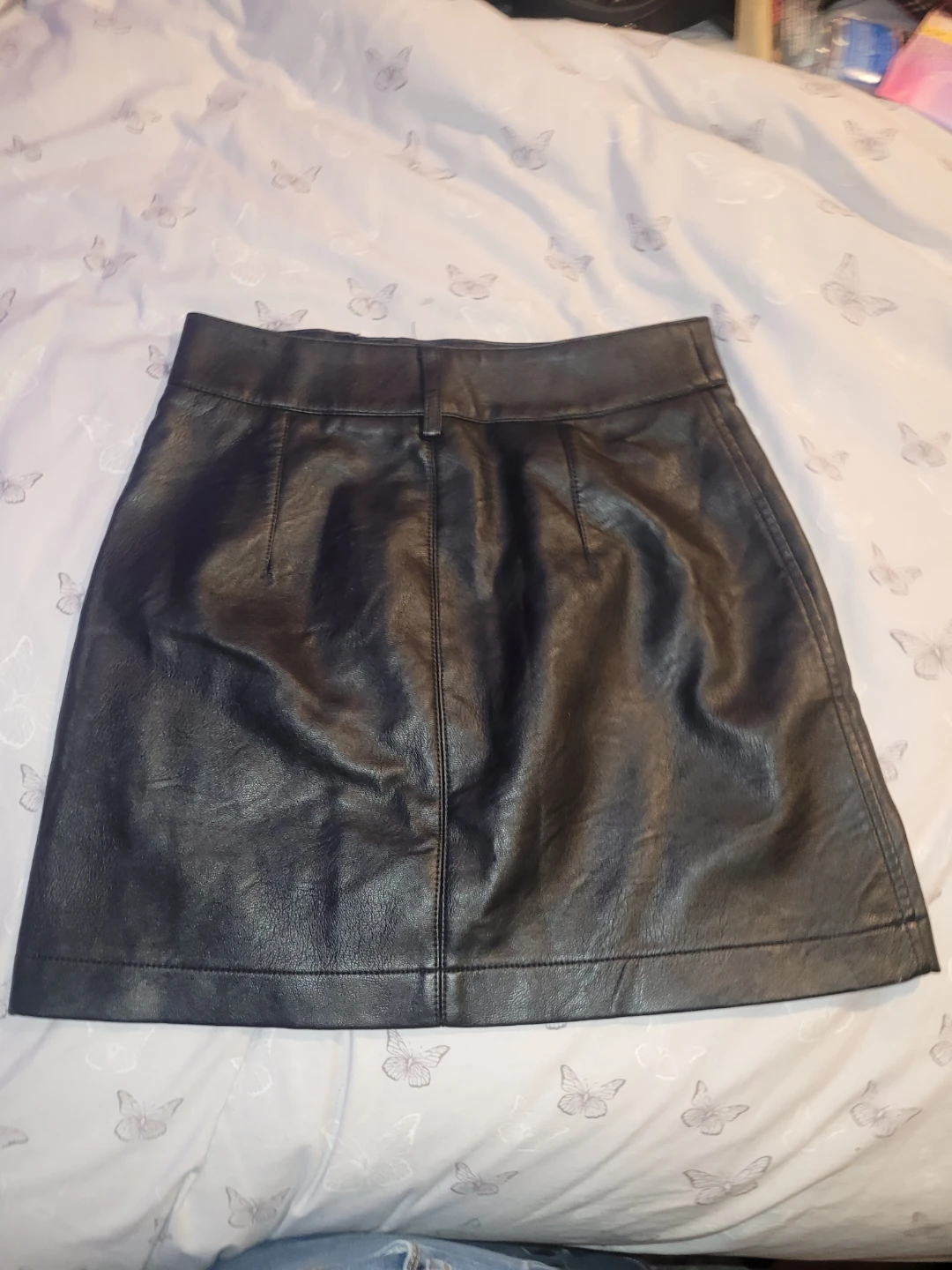 Black Faux Leather Mini Skirt - Topshop