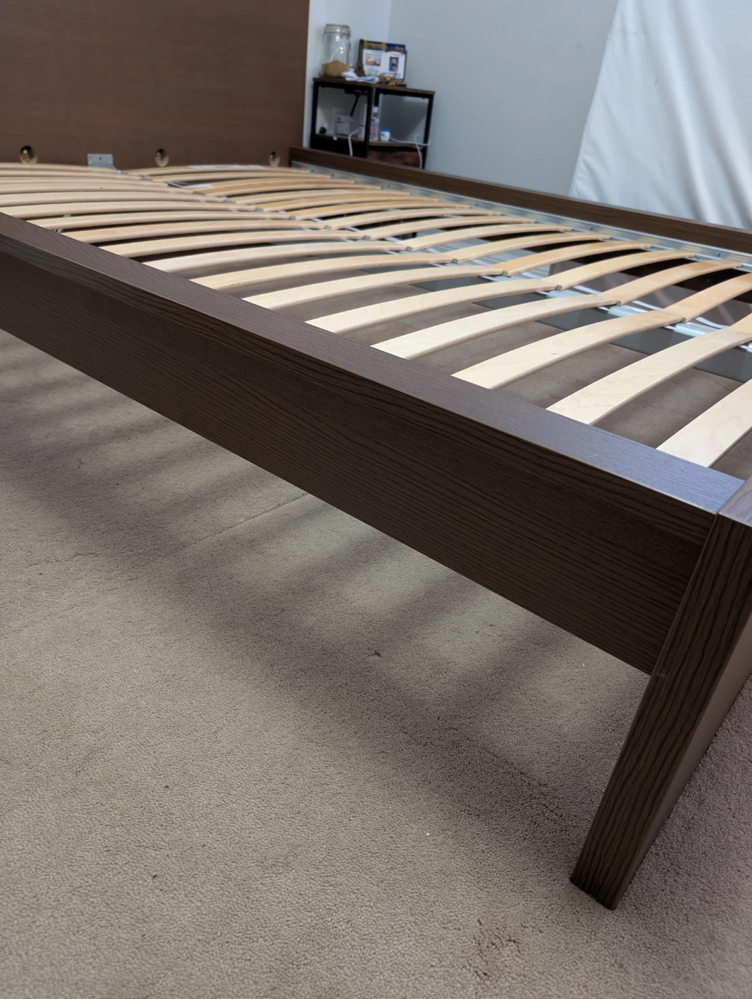 Wooden Bed Frame with Headboard