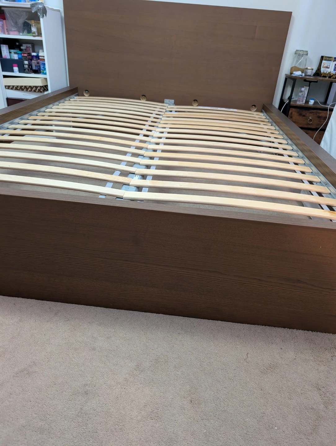 Wooden Bed Frame with Headboard - photo 2