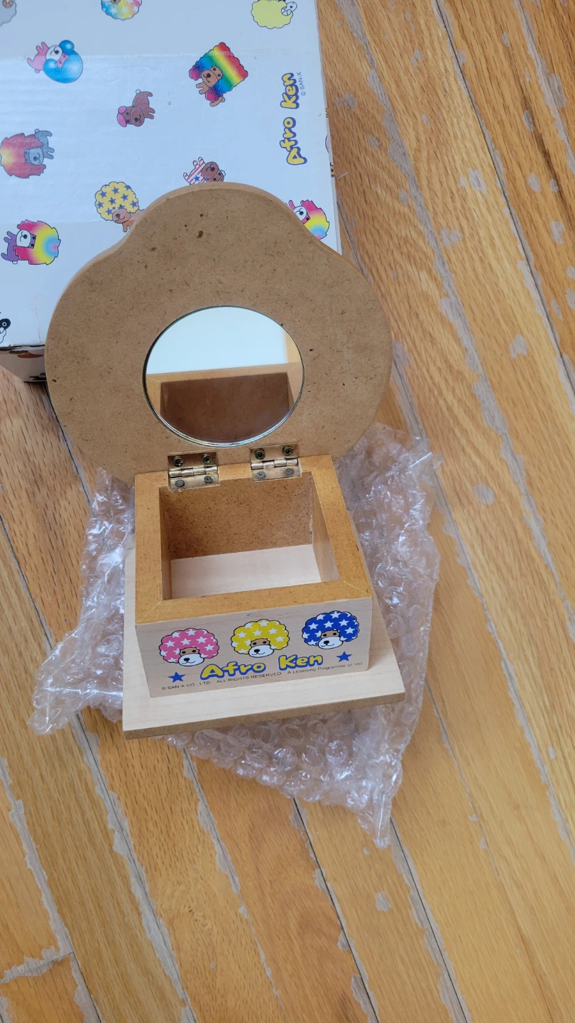 Afro Ken Wooden Jewelry Box with Mirror - photo 2