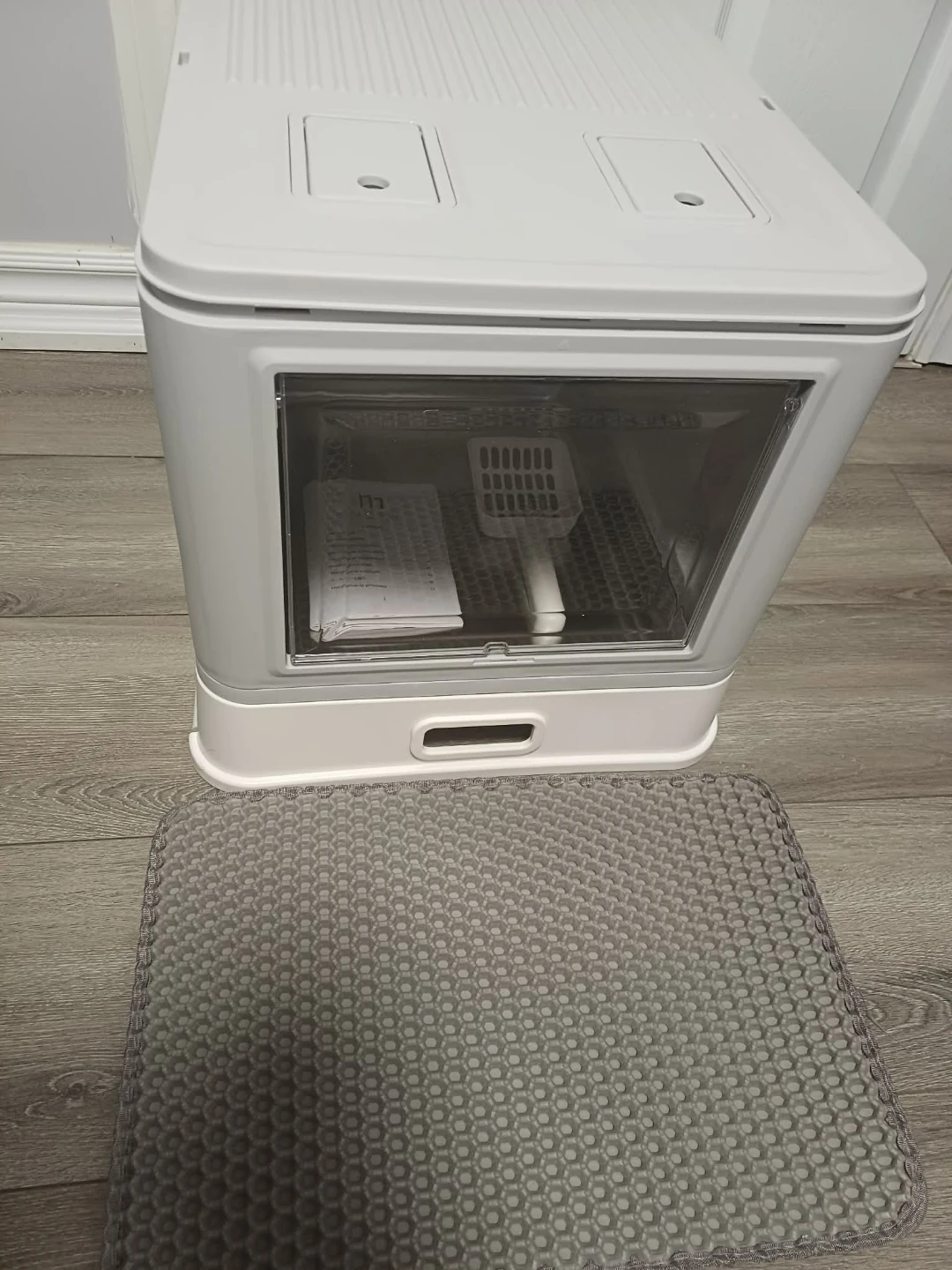 Large Enclosed Cat Litter Box witb Scoop - photo 3
