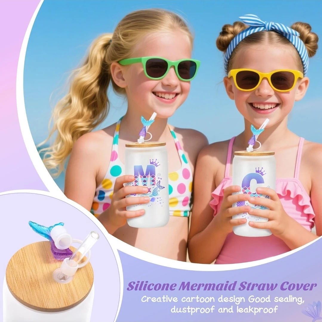 16oz Glass Cup with Lid and Straw Set - photo 5