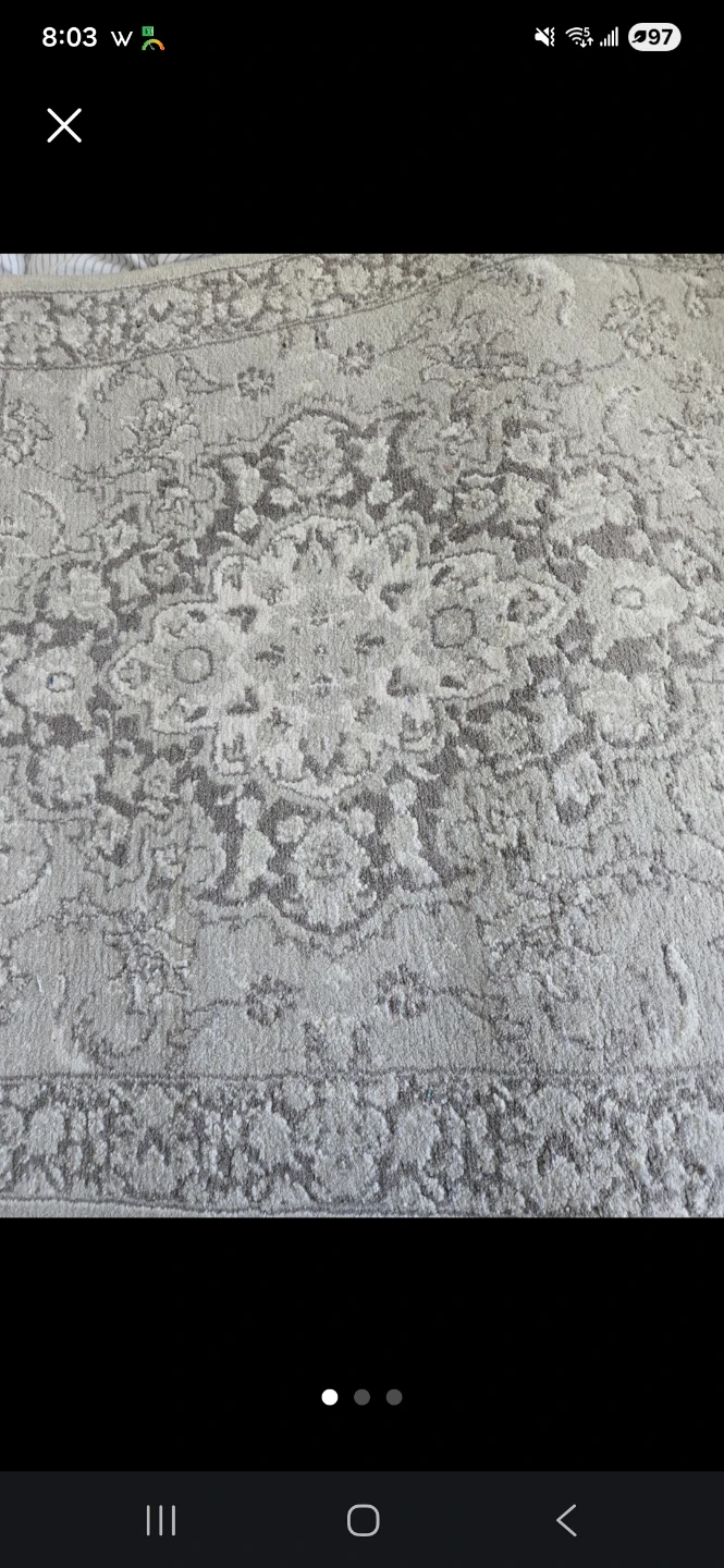 Grey Oriental Pattern Rug