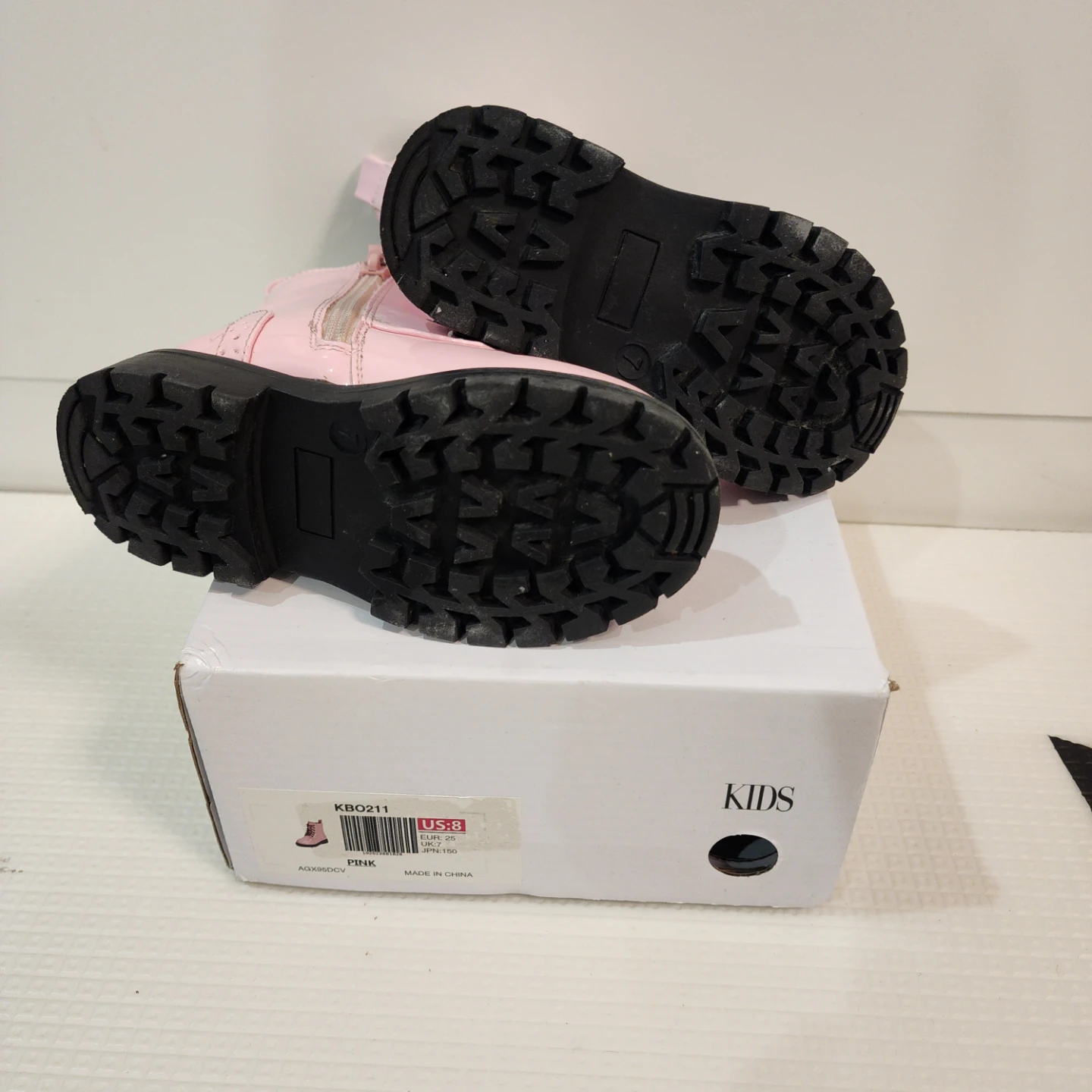 Toddler Girls Pink patent Boots Size 8c - photo 3