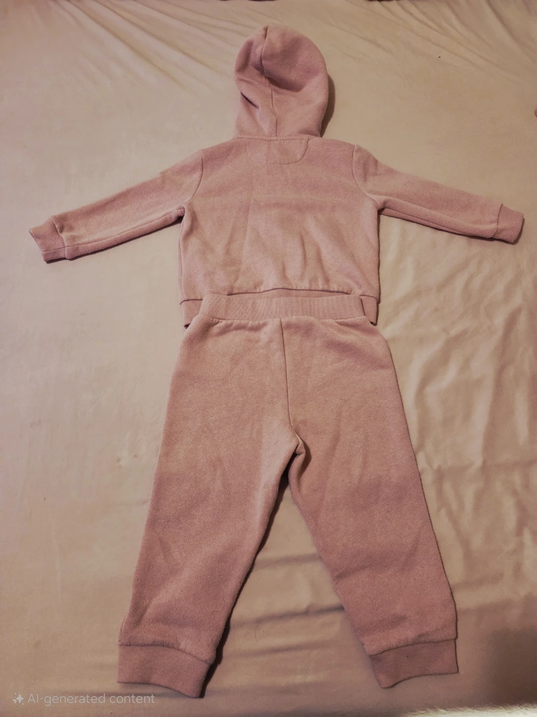 Ralph Lauren Baby Girl Pink Fleece Hoodie & Pants Set - photo 2