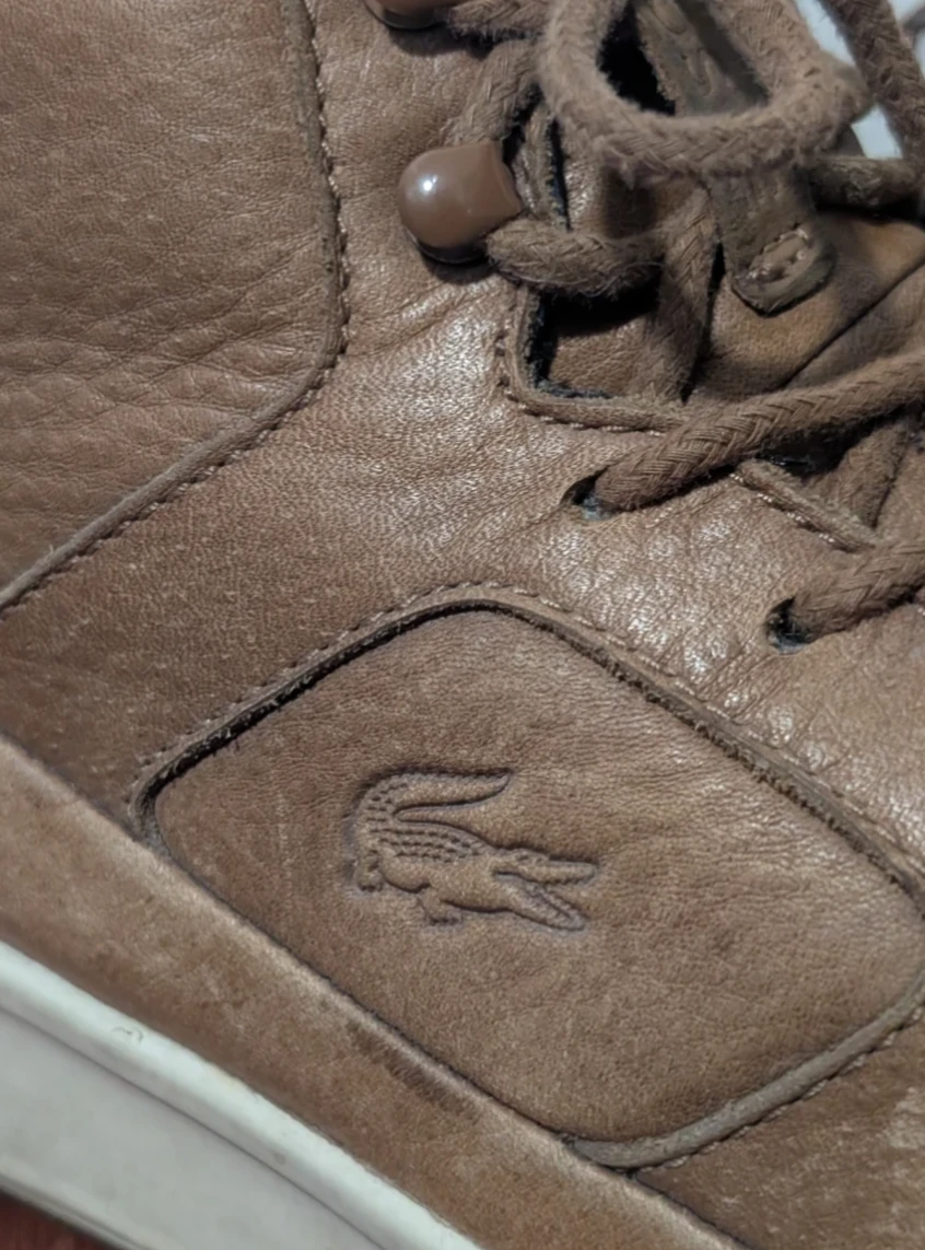 Lacoste Brown Leather Mid-Top Sneakers 9.5 - photo 3