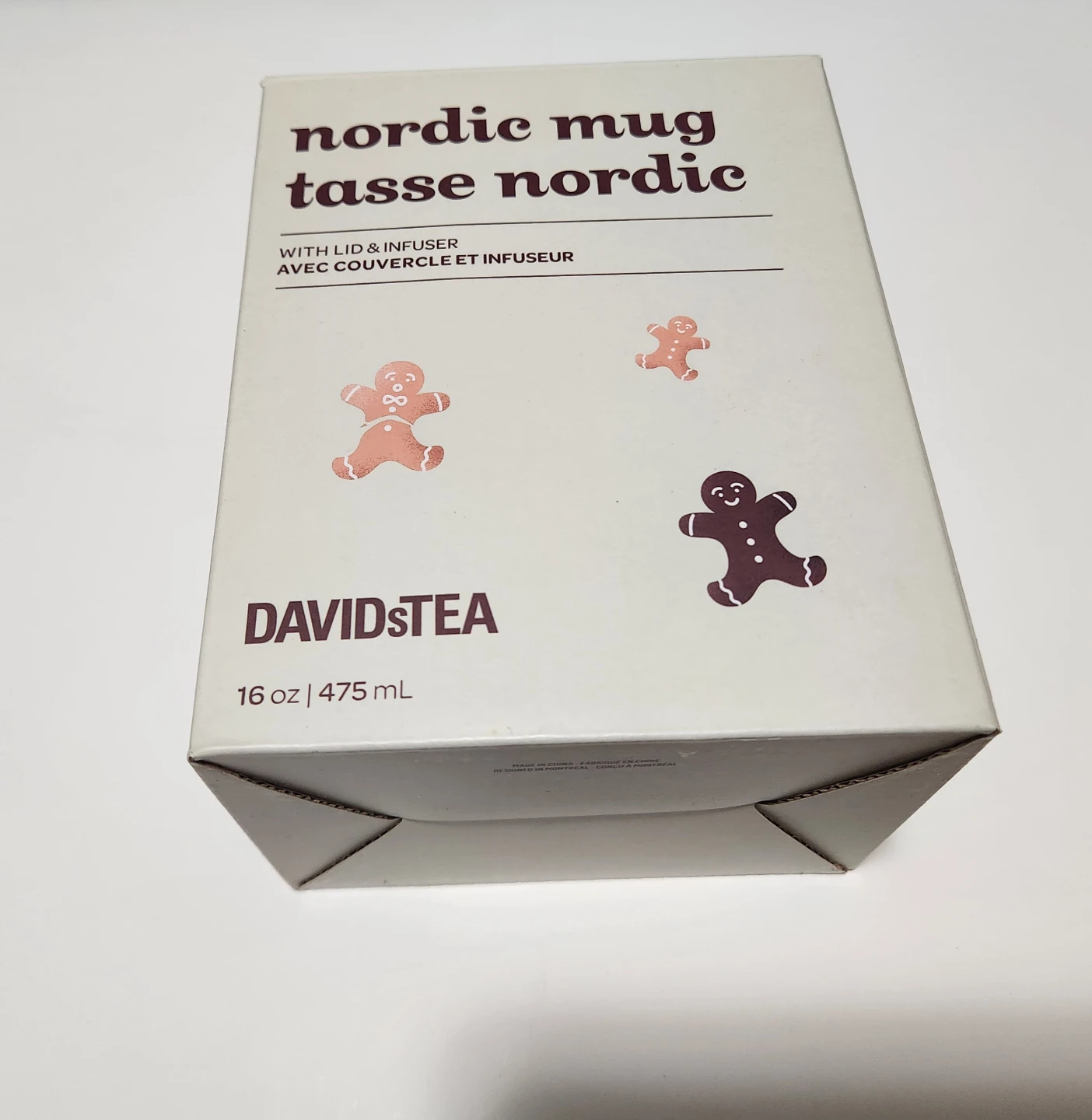 DAVIDsTEA Nordic Mug with Lid & Infuser - Gingerbread