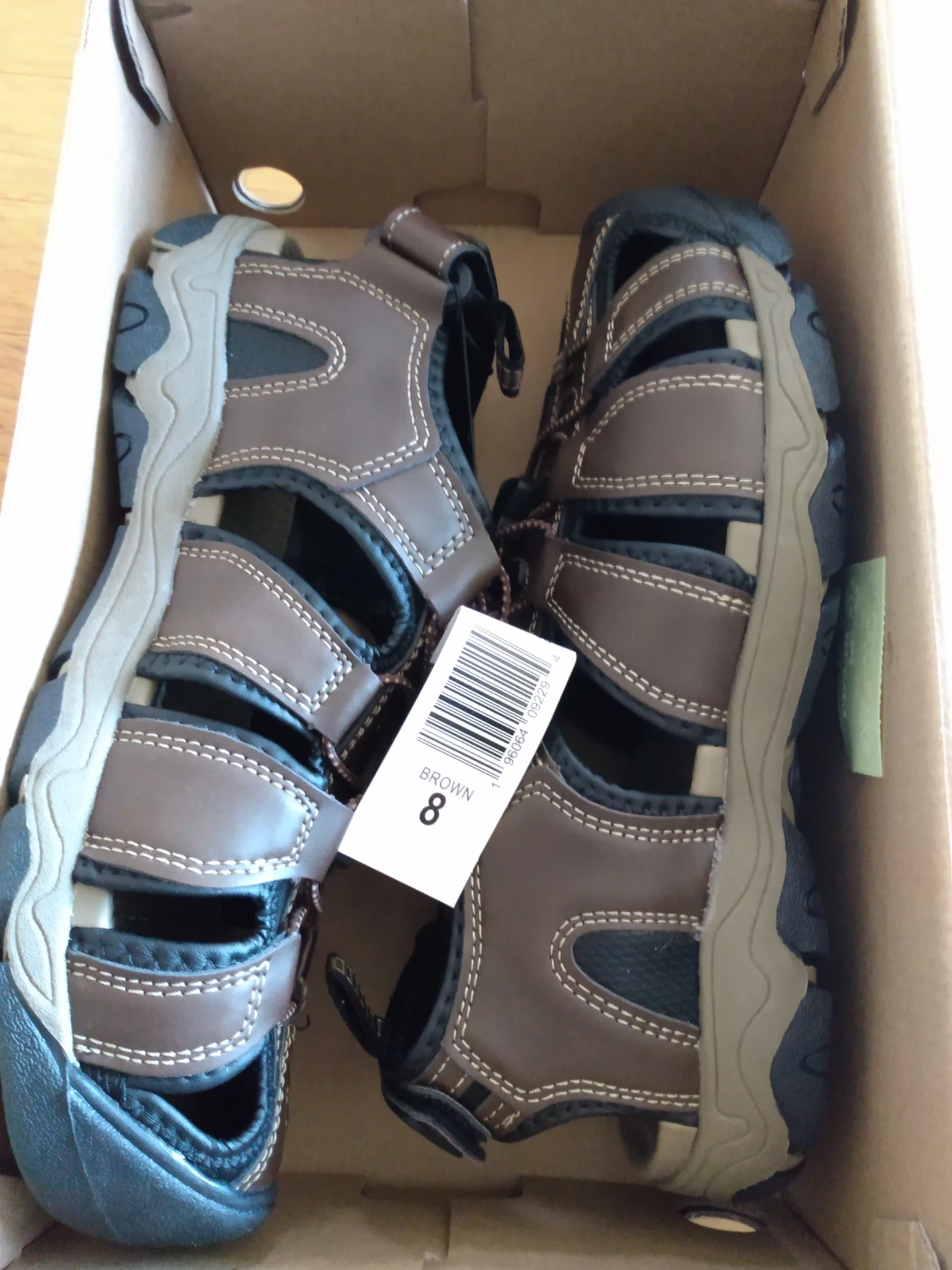 Khombu Men's Brown Sandals Size 8 - photo 2