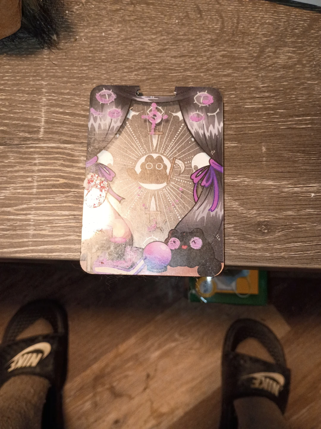 Decorative Card with Cute Cat and Moon