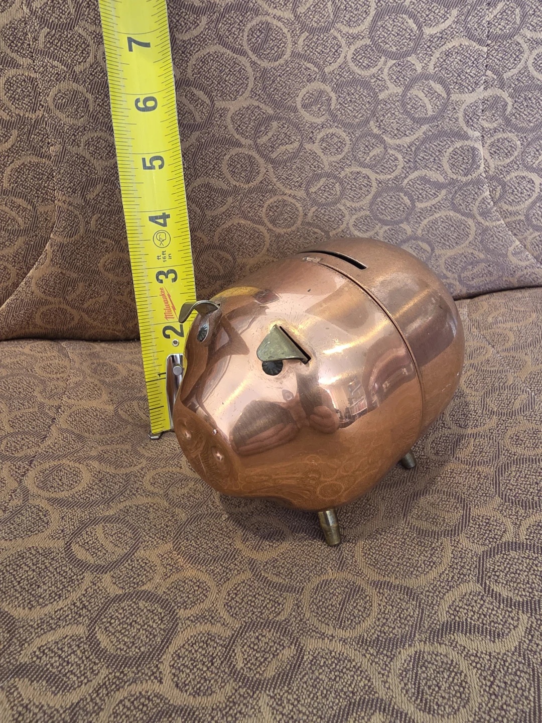 Vintage Copper Piggy Bank