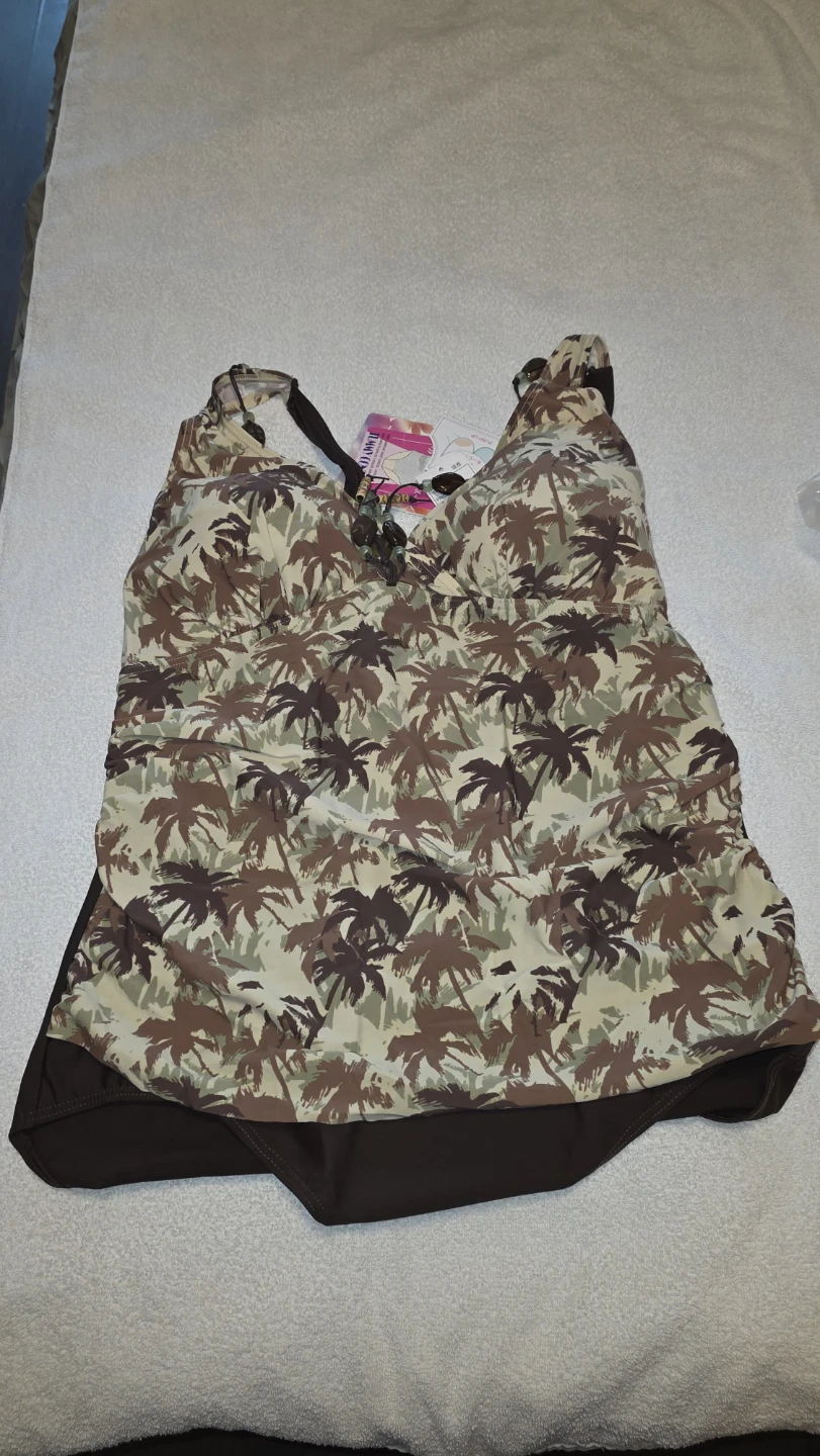 Women's Tankini Swimsuit - Palm Tree Print
