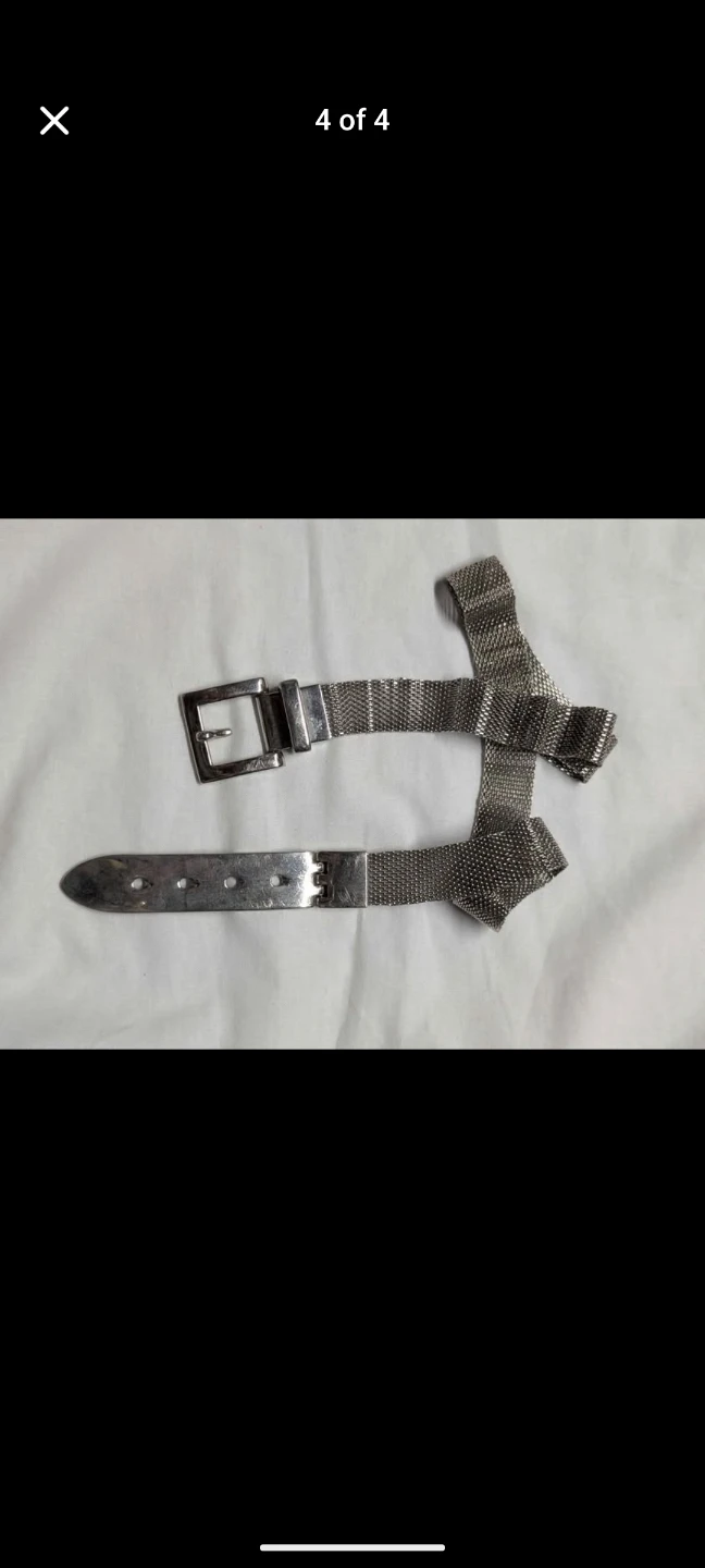 Vintage Silver Mesh Belt with Buckle M  free people - photo 4