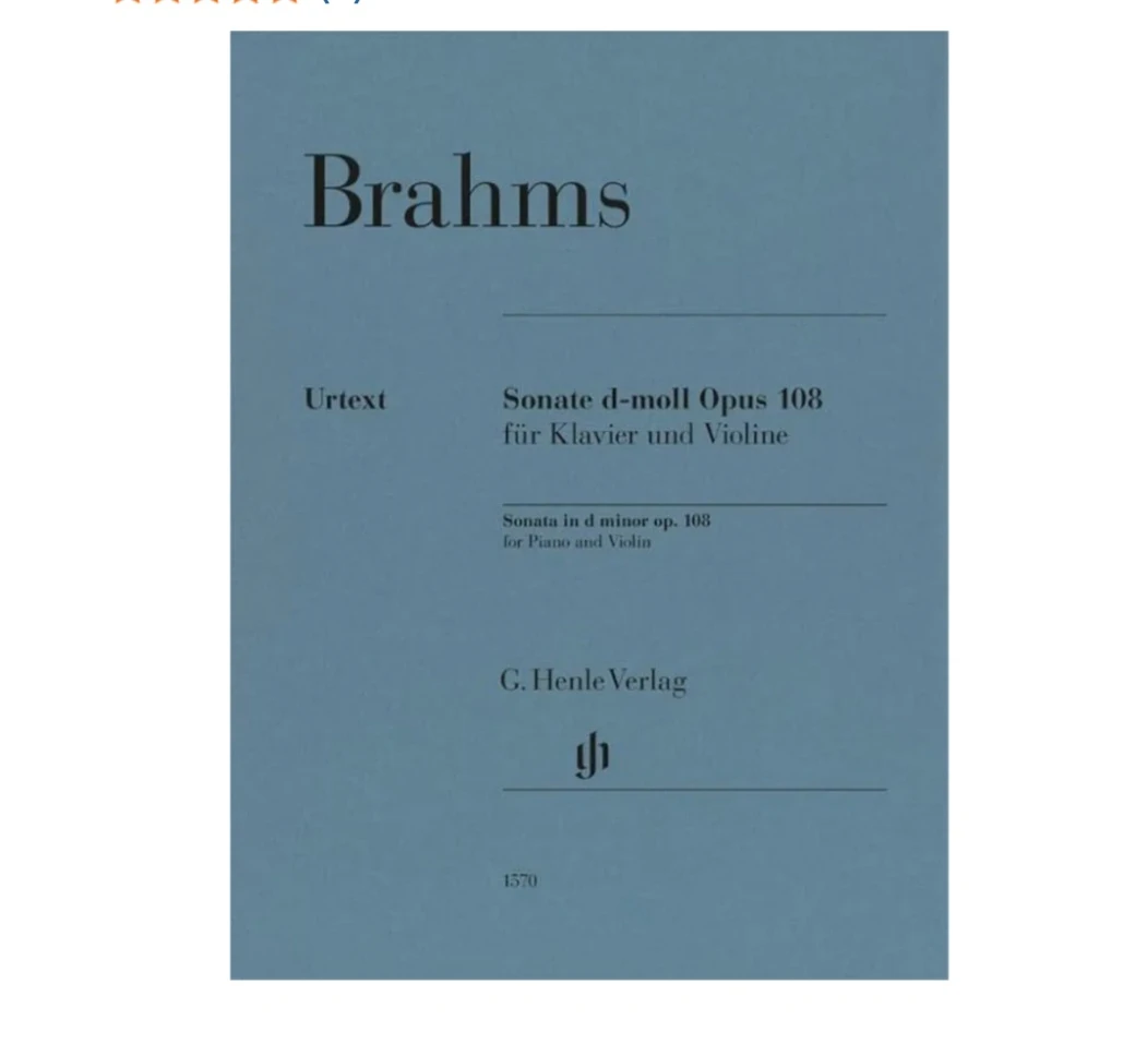 Brahms, Johannes - Violinsonate d-moll op. 108