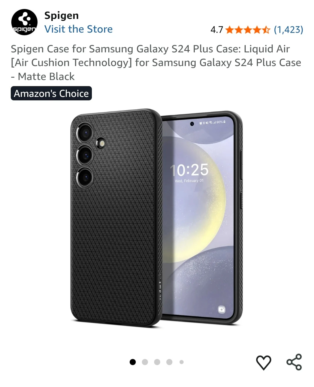Spigen Case for Samsung Galaxy S24 Plus - Matte Black - photo 4