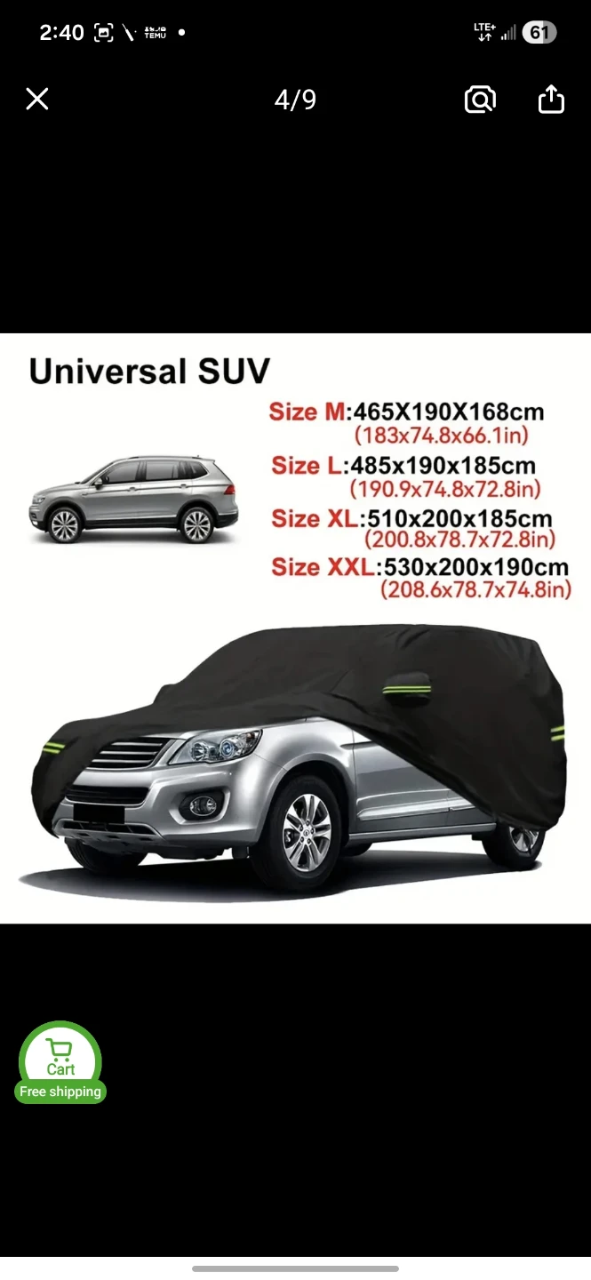 Black Car Cover with Reflective Strips - photo 2