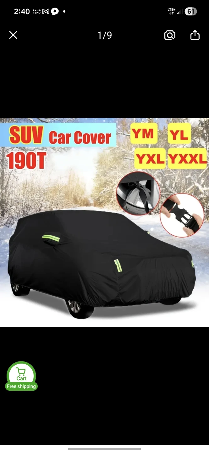 Black Car Cover with Reflective Strips - photo 4