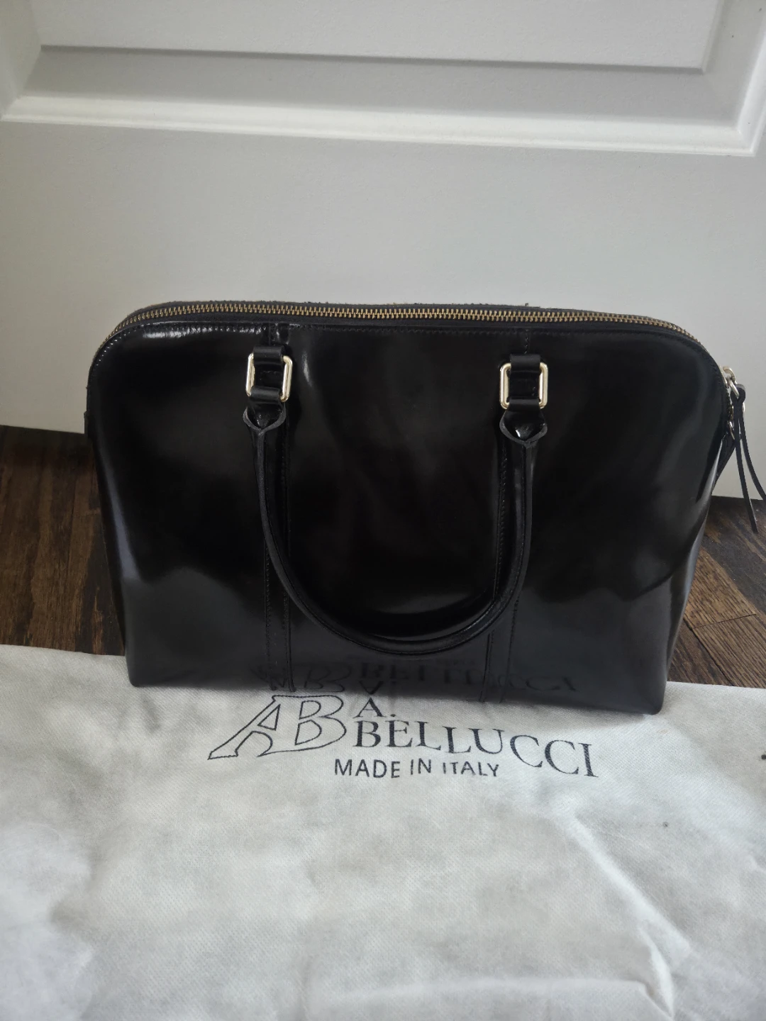 A. Bellucci "Made in Italy" Leopard Print Satchel Handbag - photo 2