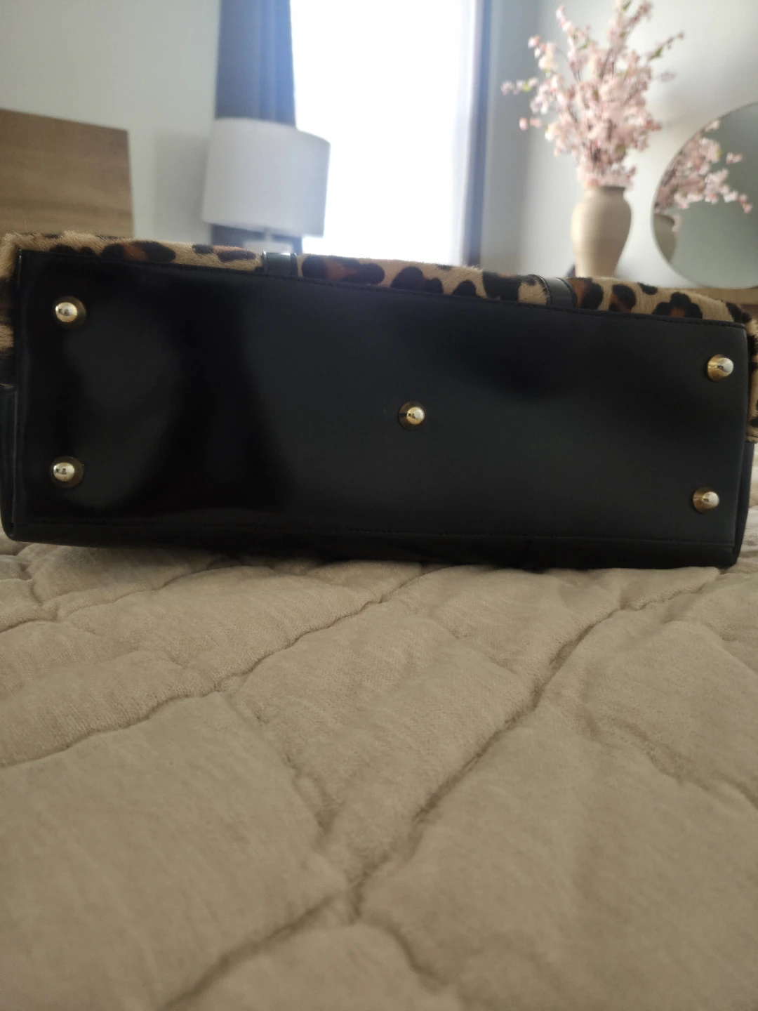 A. Bellucci "Made in Italy" Leopard Print Satchel Handbag - photo 3
