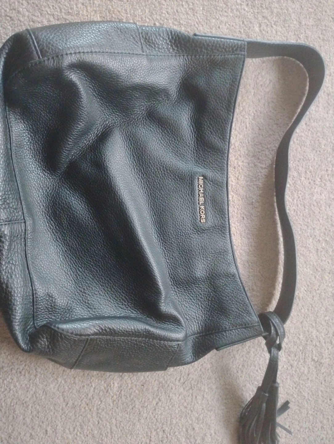 Michael Kors Black Leather Hobo Bag