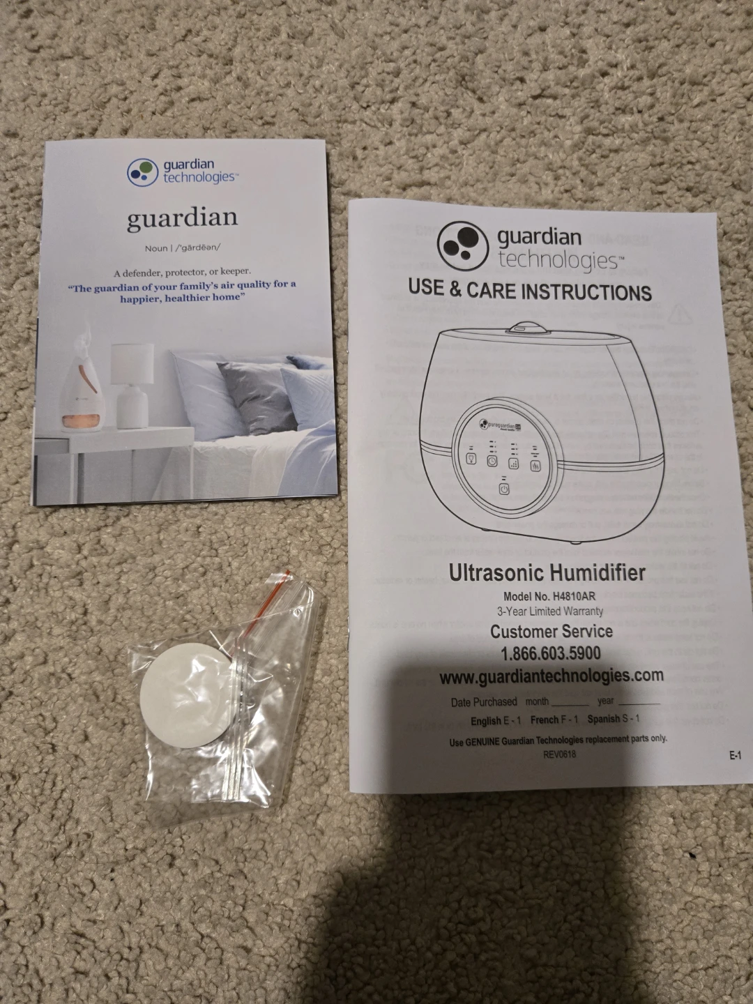 PureGuardian 2.0 Gallon Ultrasonic Humidifier (Warm & Cool Mist) - photo 3