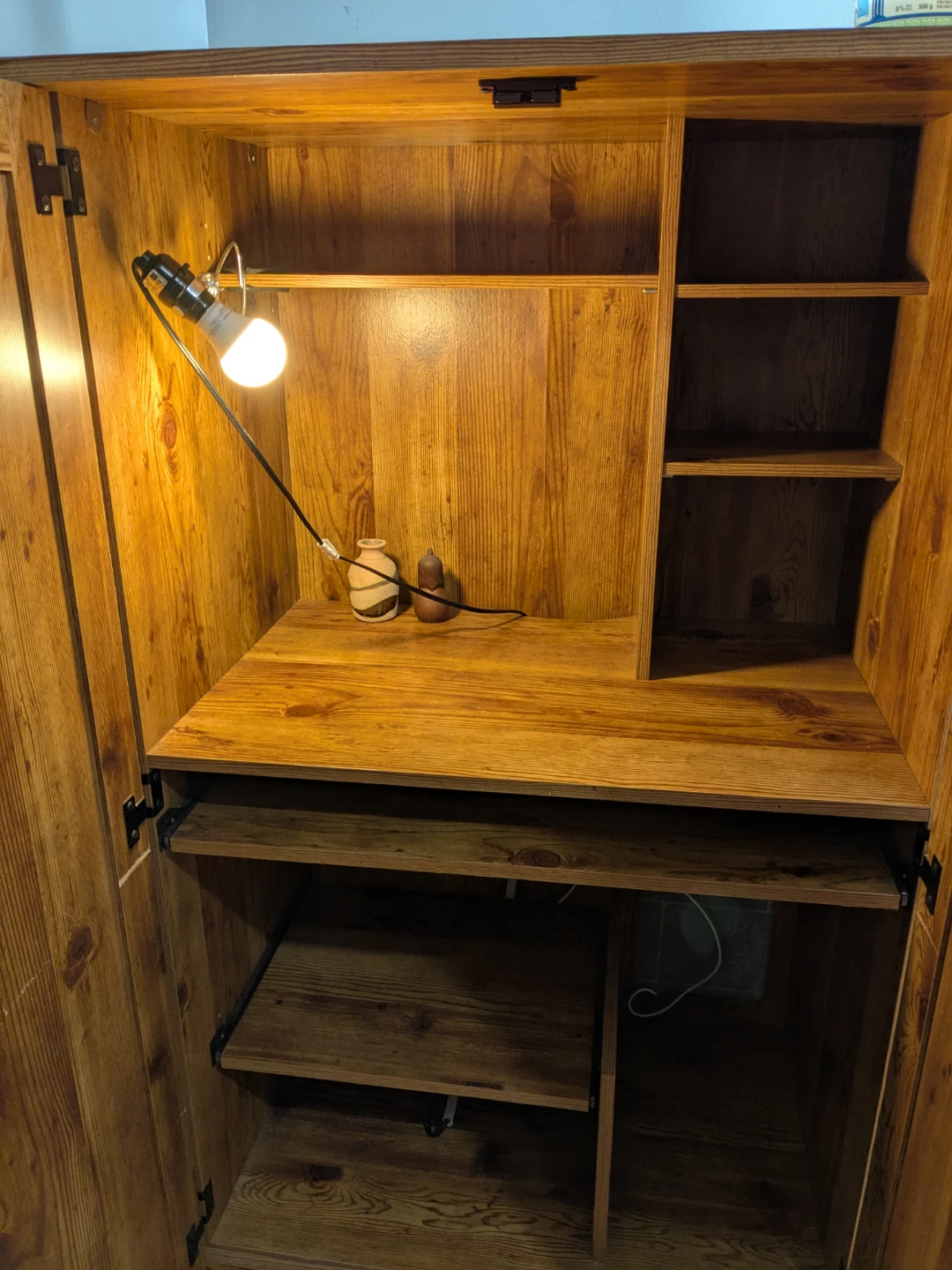 Computer desk armoire