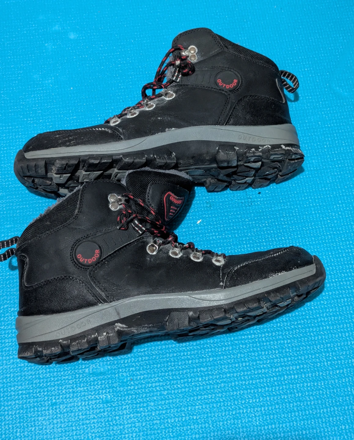 Black Outdoor Hiking/Winter Boots Size US 10.5 - photo 2