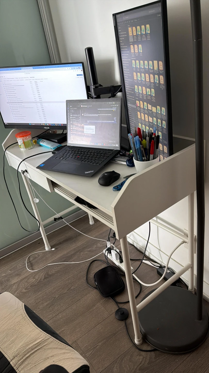White IKEA MICKE Desk