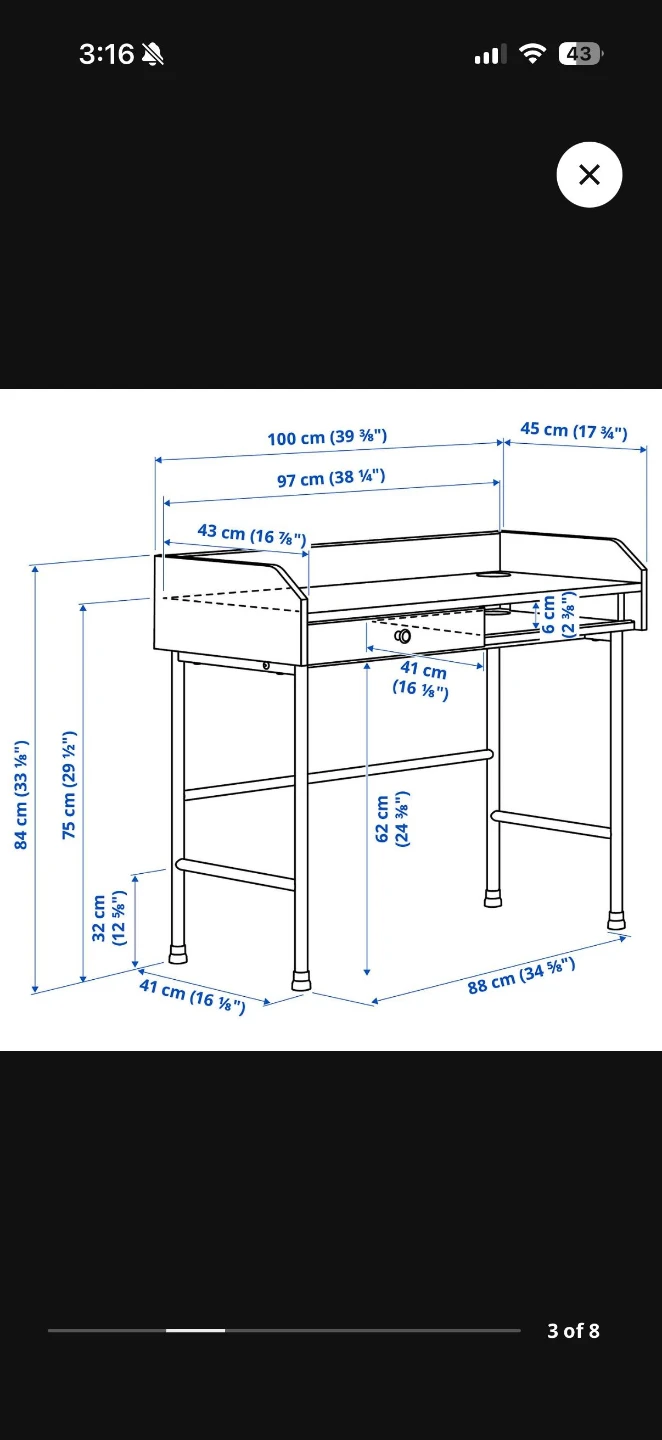 White IKEA MICKE Desk - photo 2