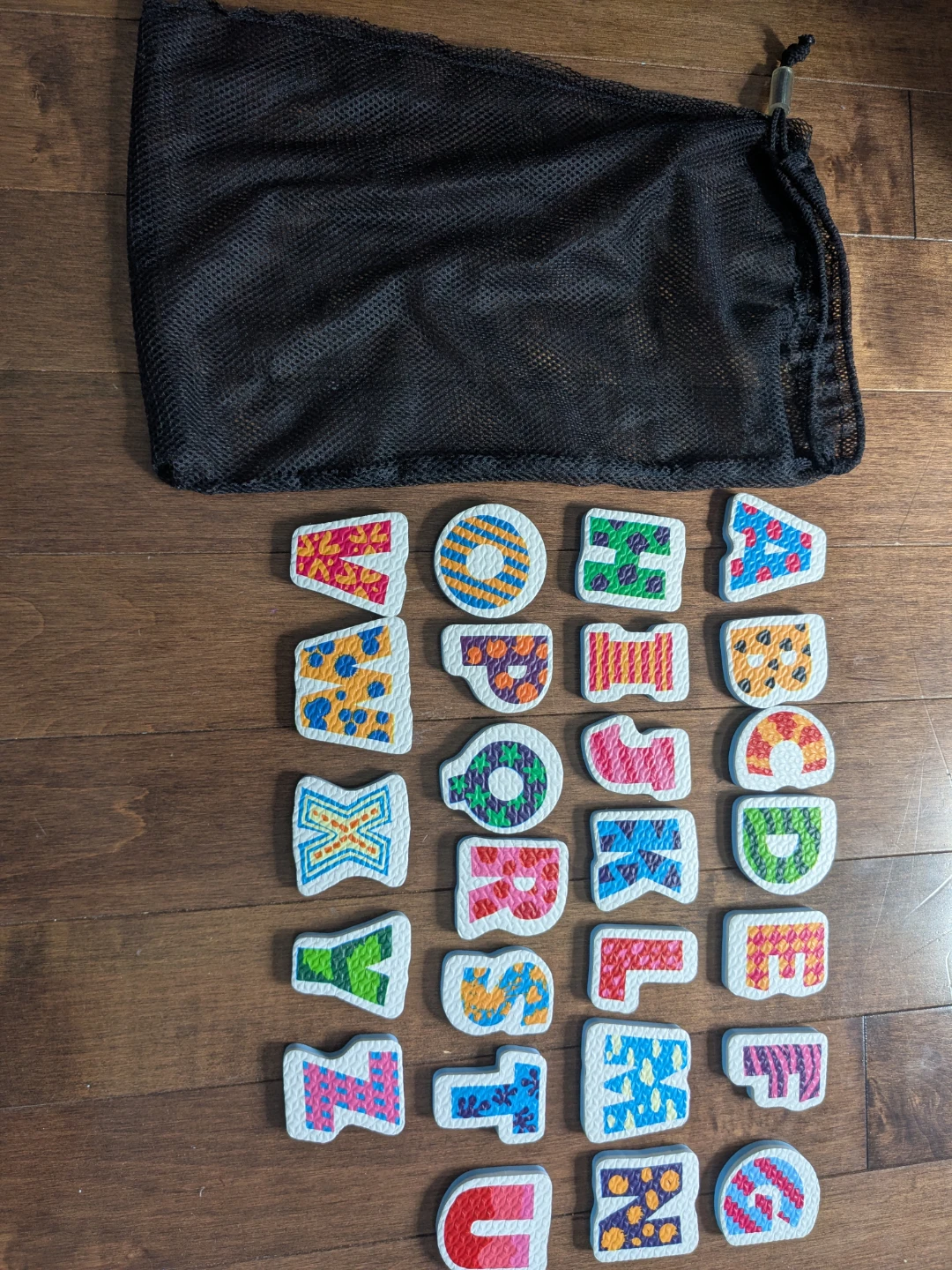 Alphabet Foam Letters  with Mesh Bag for the bath time