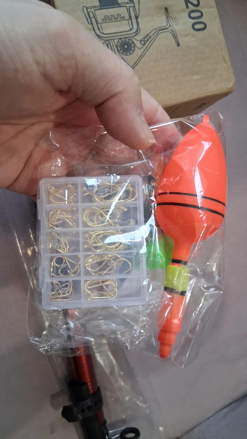 NEW Fishing Rod Reel Hooks Bait Complete Set - photo 2