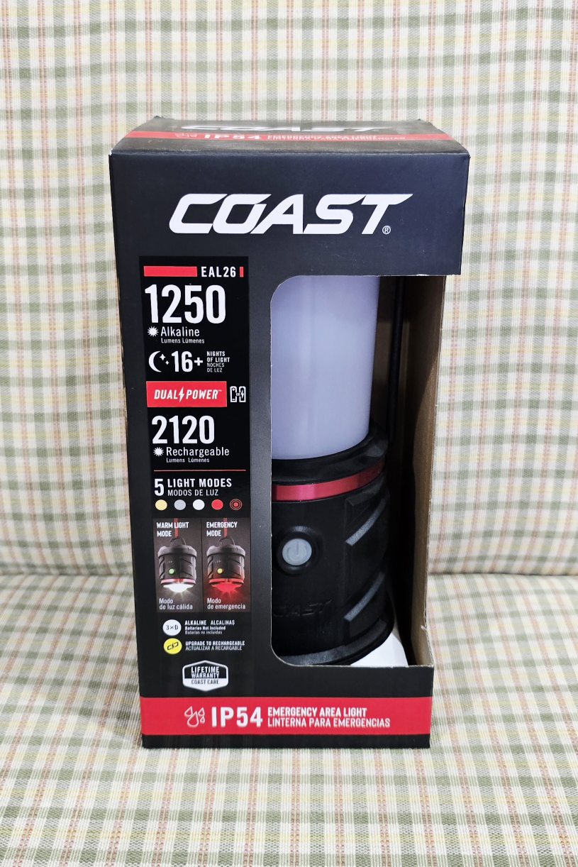 Coast EAL26 1250 Lumens Dual Power Camping Lantern - NEW!