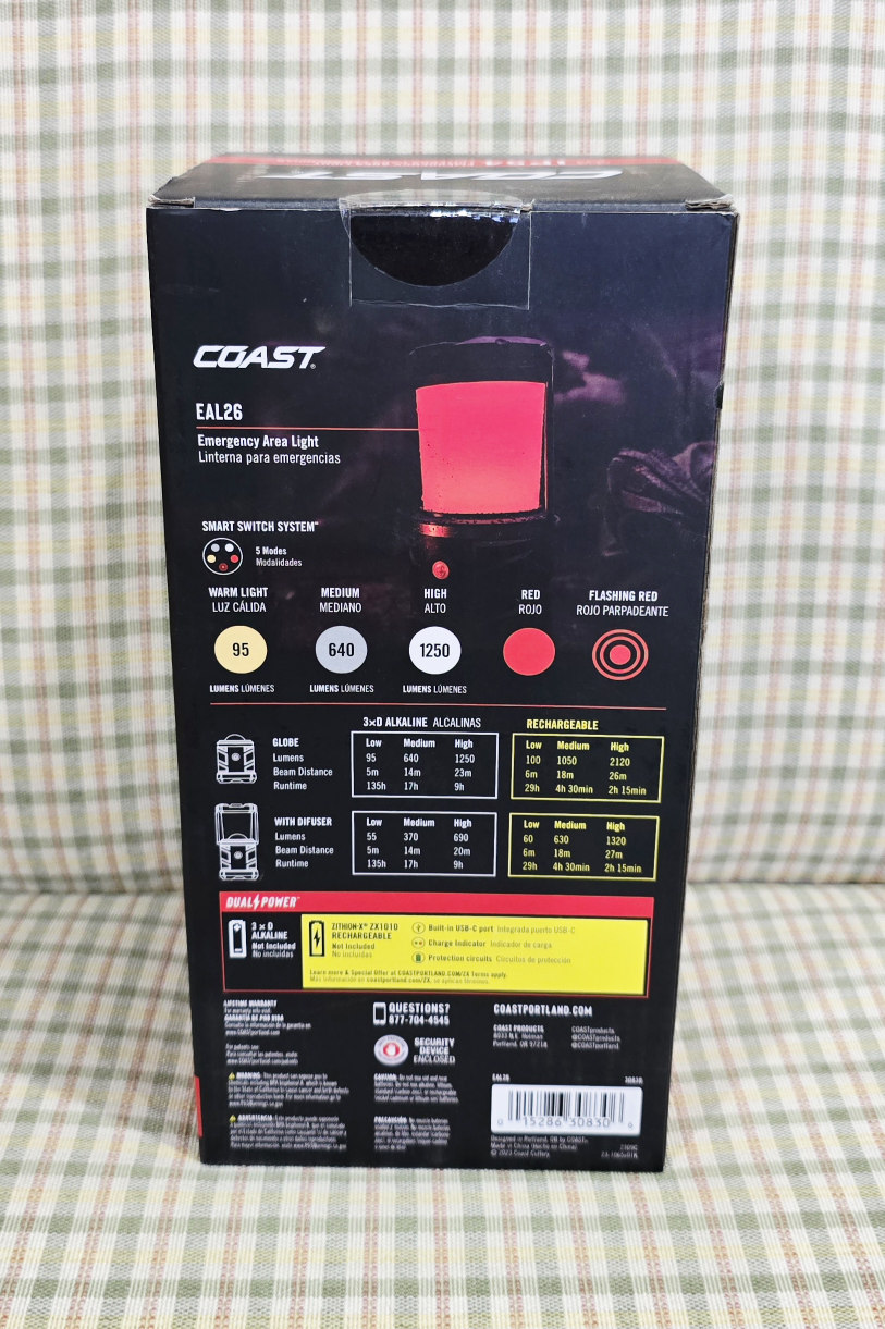 Coast EAL26 1250 Lumens Dual Power Camping Lantern - NEW! - photo 3