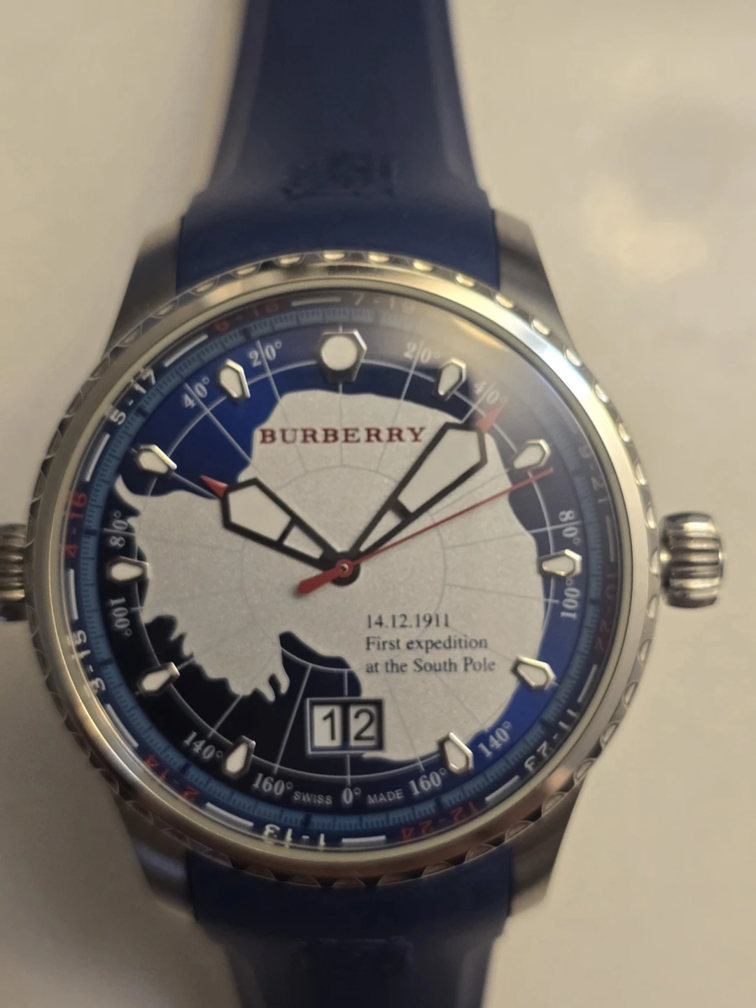 Burberry Expedition Watch - Blue Silicone Strap