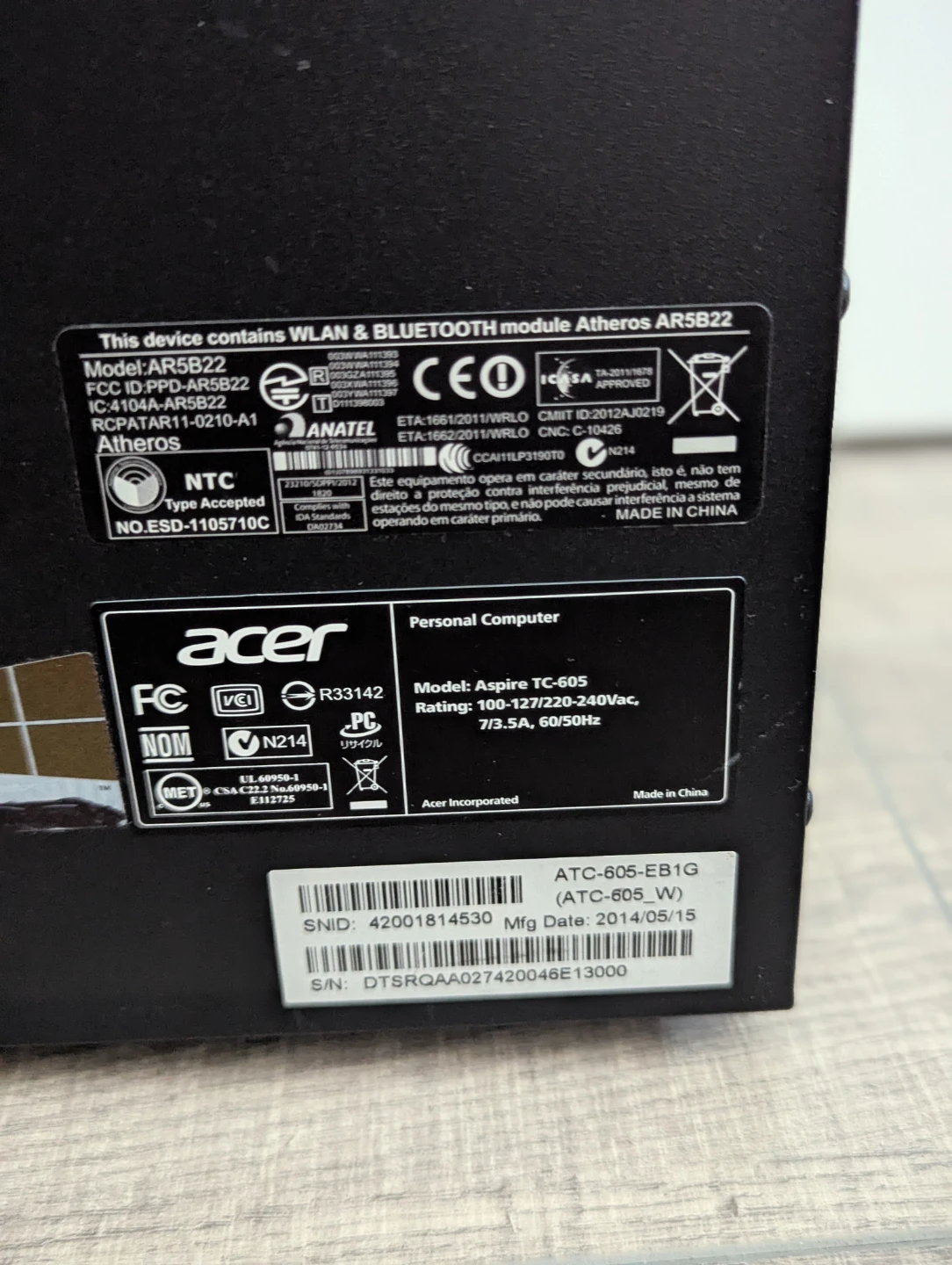 Acer Aspire TC-605 Desktop PC - Intel Core i5 - photo 3