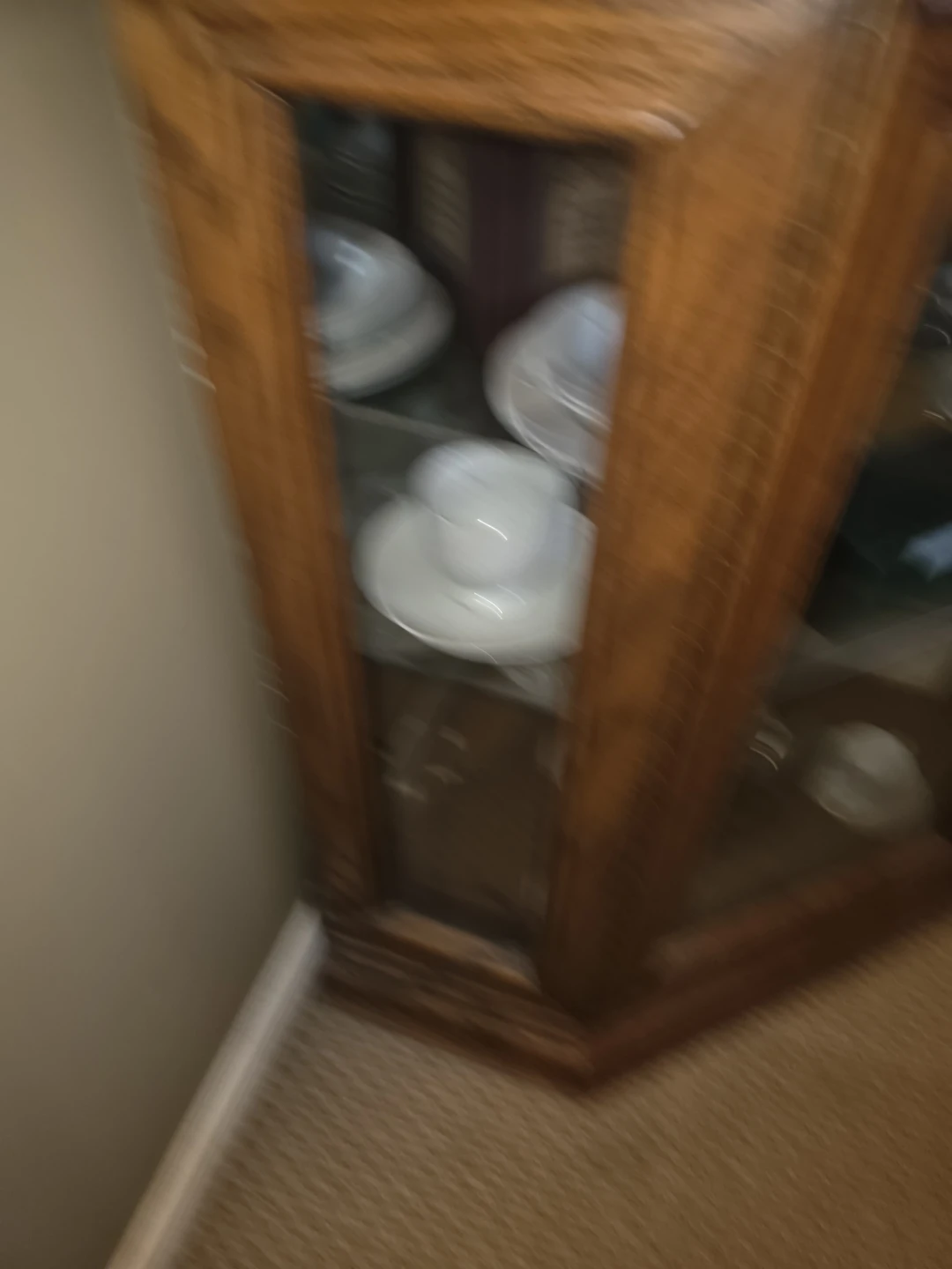 Wooden Corner Display Cabinet with Glass Doors - photo 3