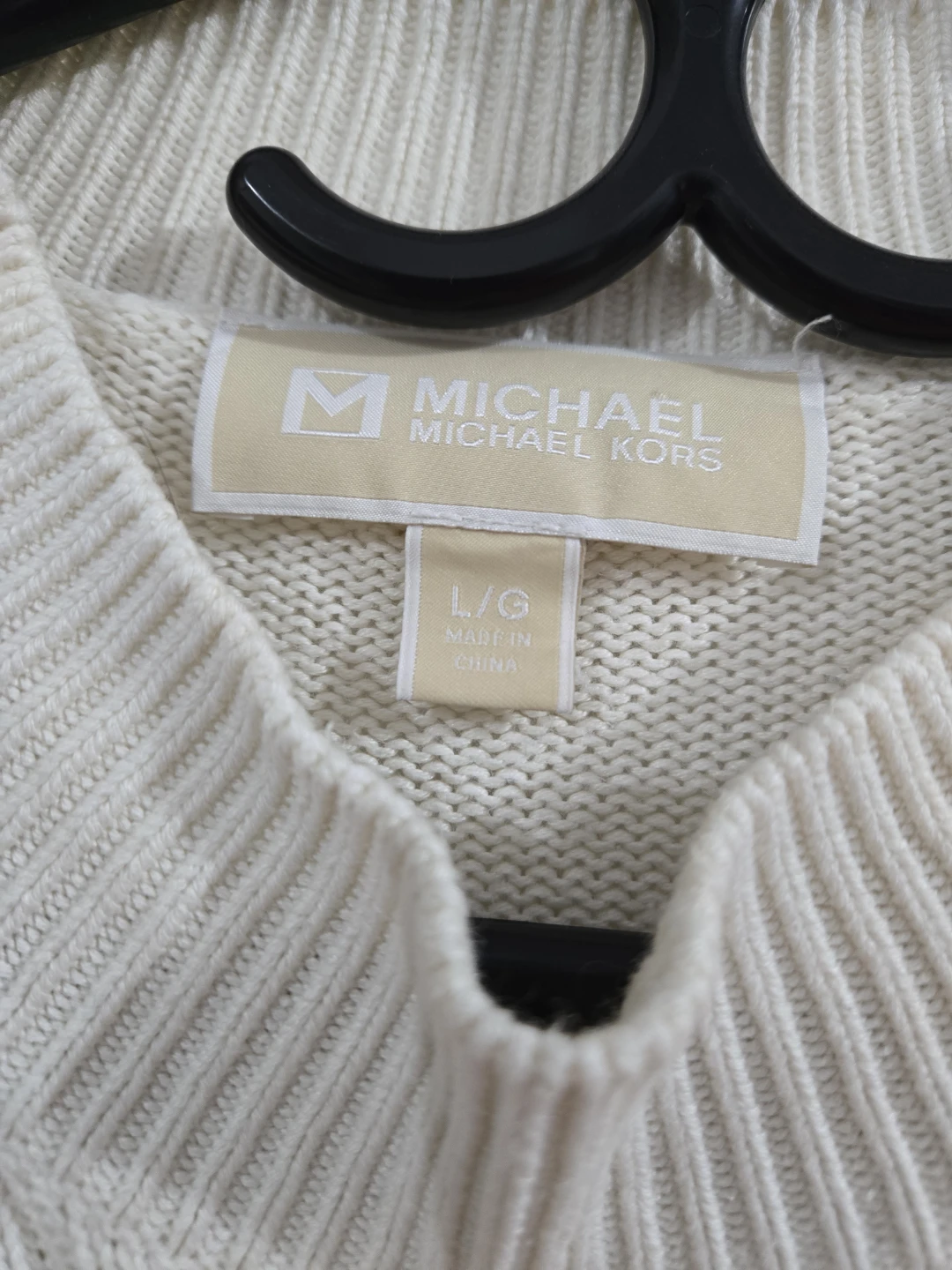 Michael Kors Cream Cable Knit Sweater Size L - photo 2