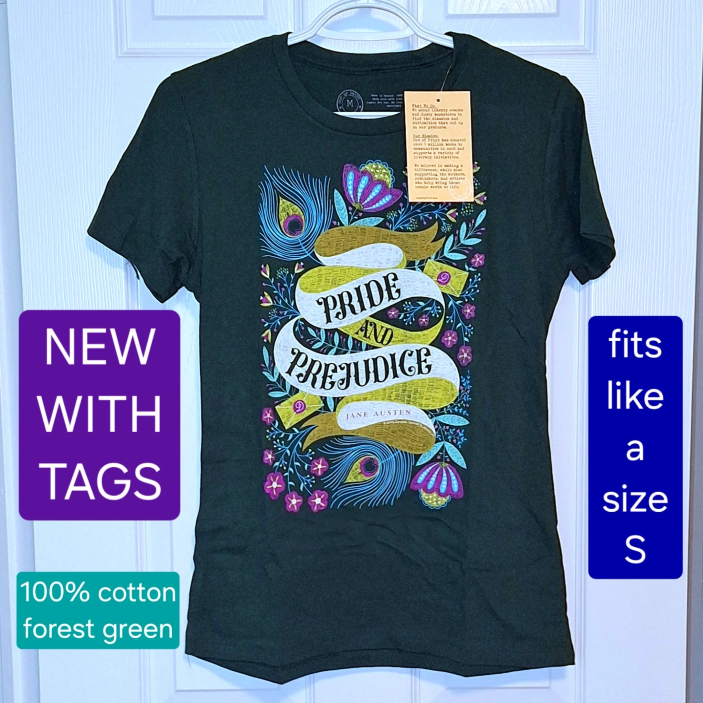 Pride and Prejudice tee - NEW WITH TAGS women's S/M - photo 4