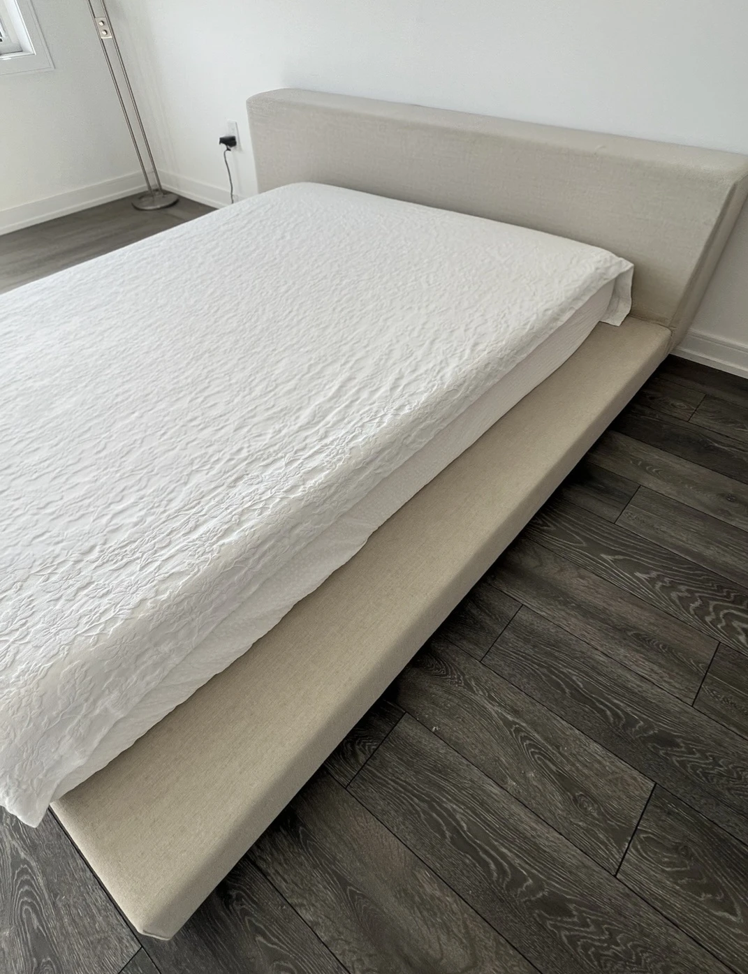 Modern Fabric Platform Bed Frame + Ottoman (Korean Brand) - photo 2