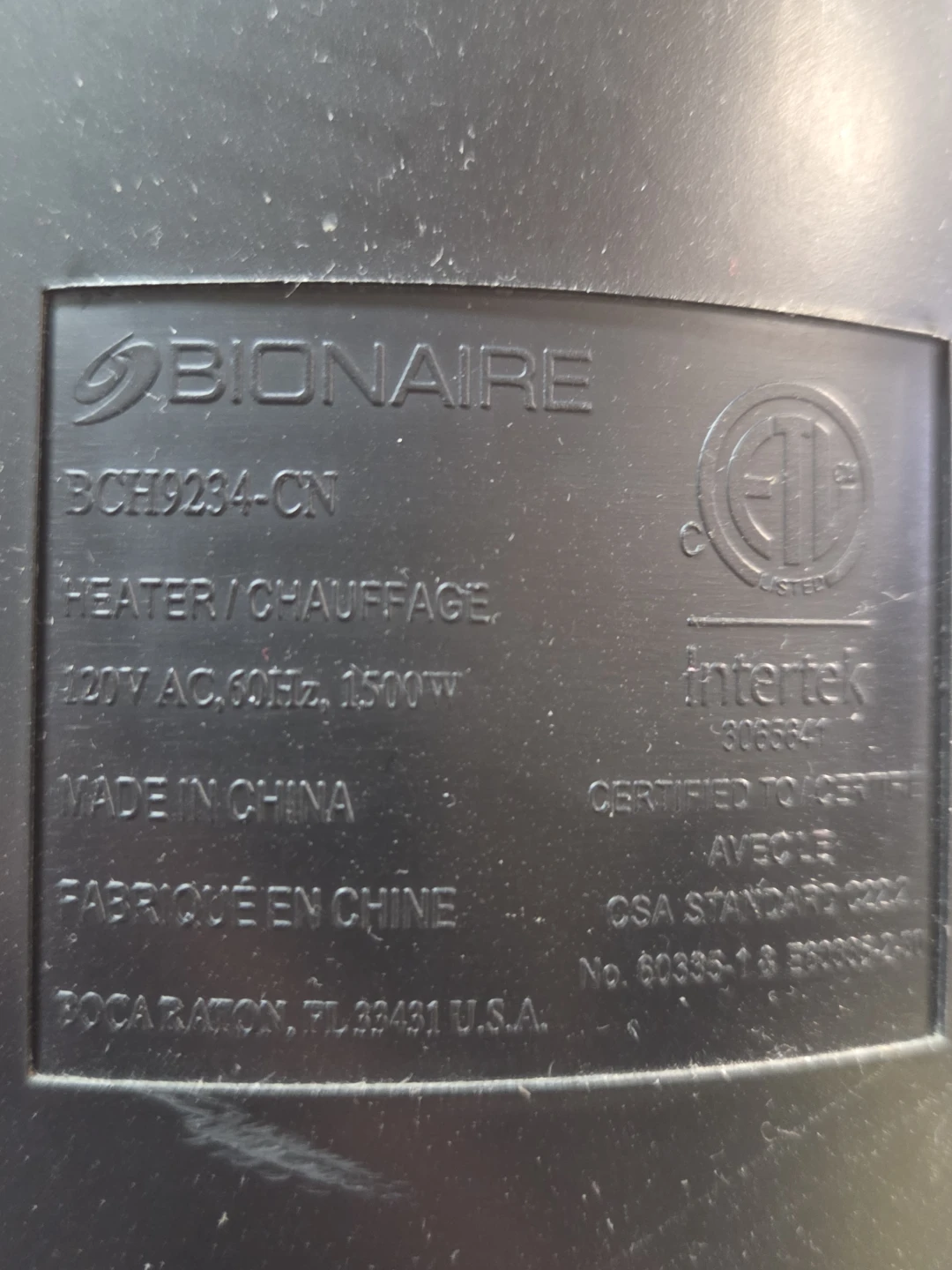 Bionaire BCH9294-CN Tower Heater - photo 3