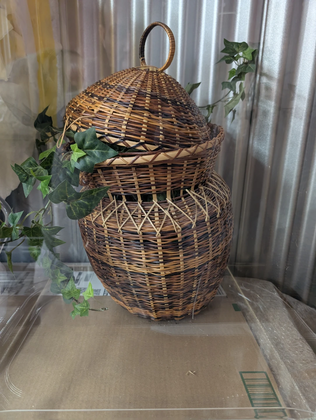 Woven Storage Basket with Lid