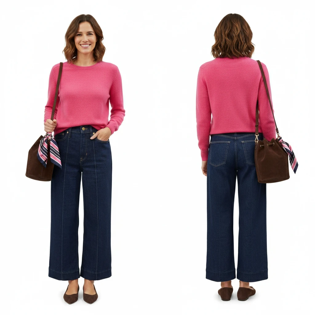 J. Crew High-Rise Wide-Leg Trouser Jeans Size 26 - photo 3