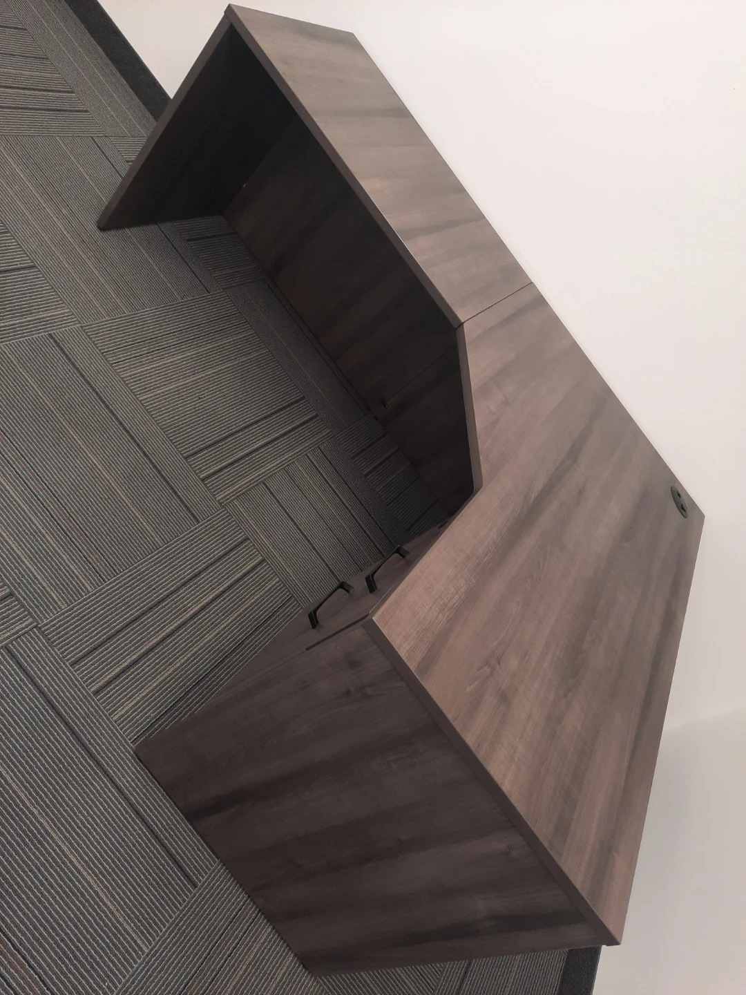 L-Shaped Office Desk with Drawers - photo 3