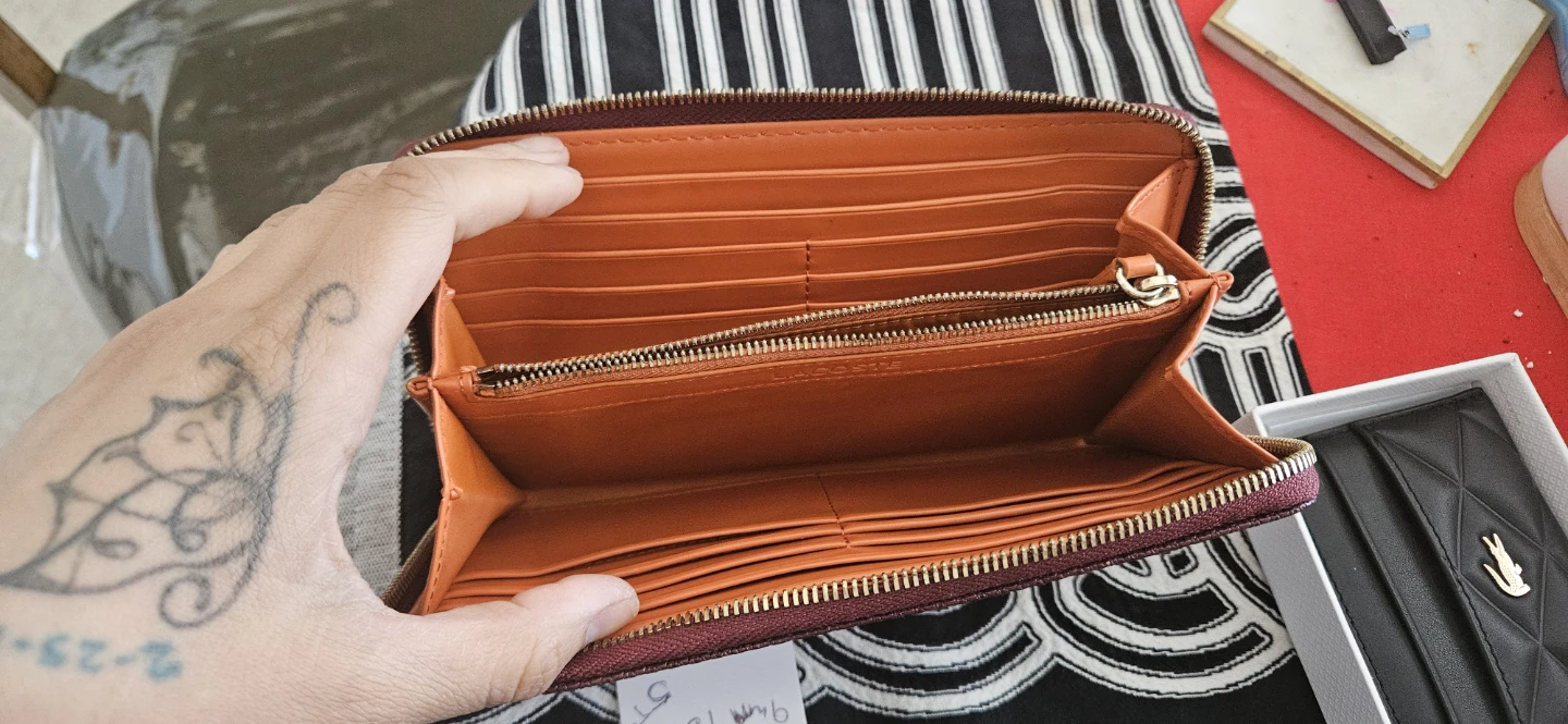 Lacoste Large Zipped Wallet - Burgundy - photo 2