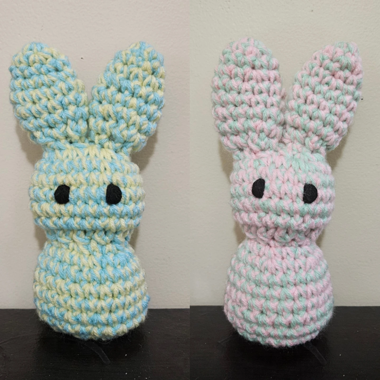 Handmade Crochet Bunny peeps (Blue & Pink) - photo 2