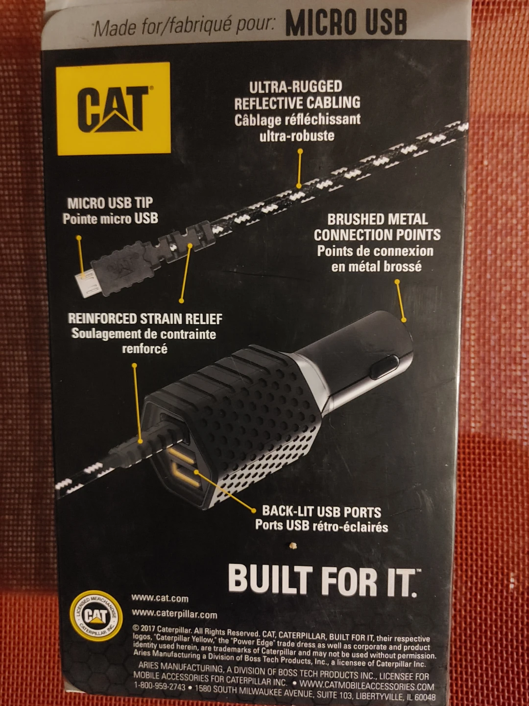 CAT Micro USB Car Charger - Fast Charge, 2 USB Ports - photo 2