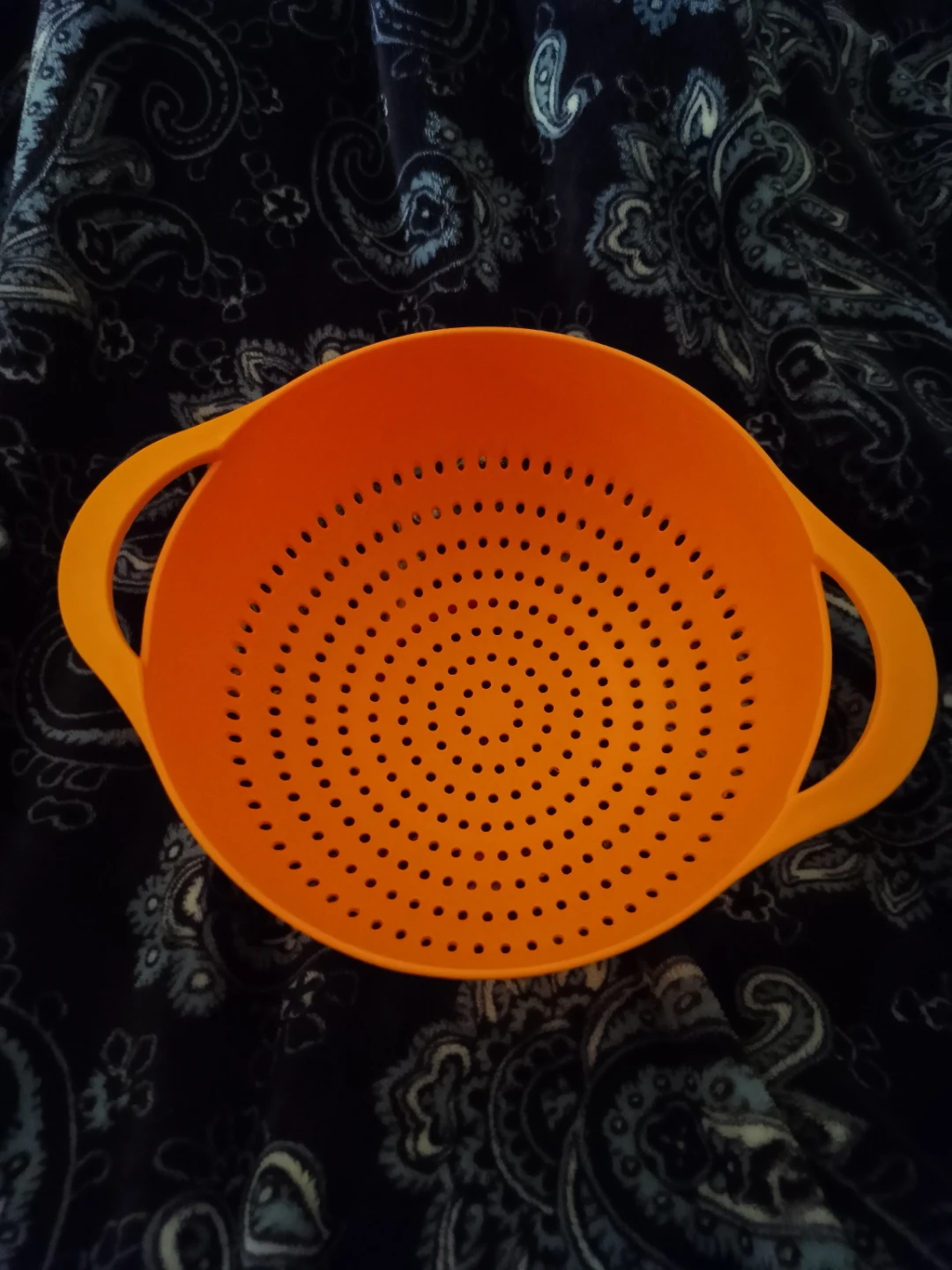 Orange Plastic Colander