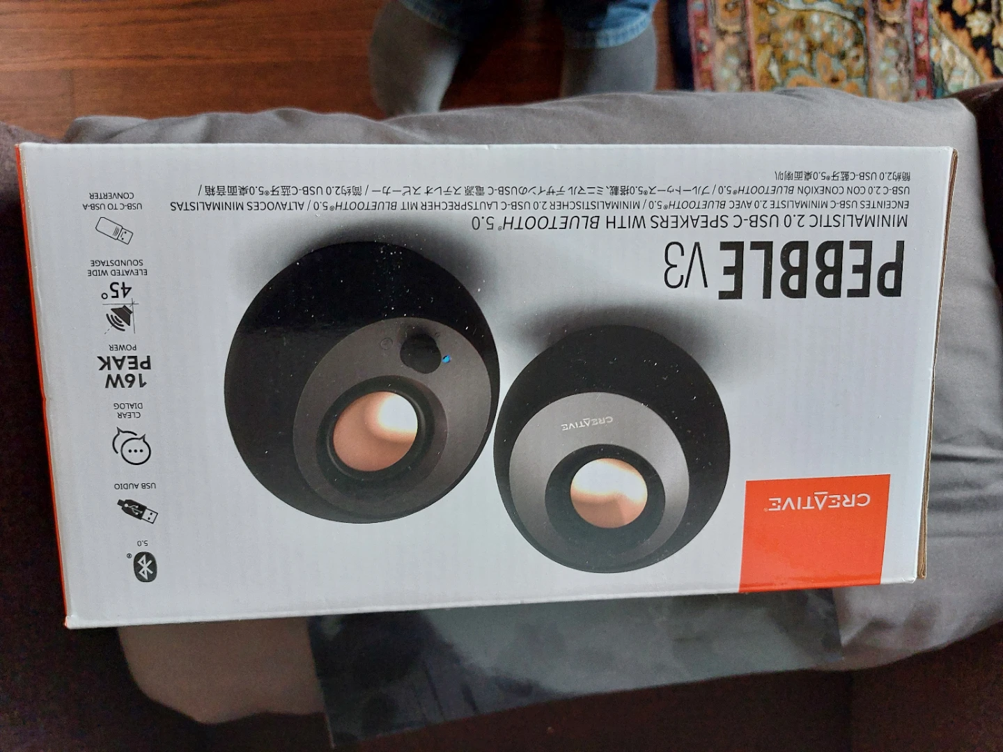 Creative Pebble V3 Minimalist USB-C Speakers with Bluetooth 5.0