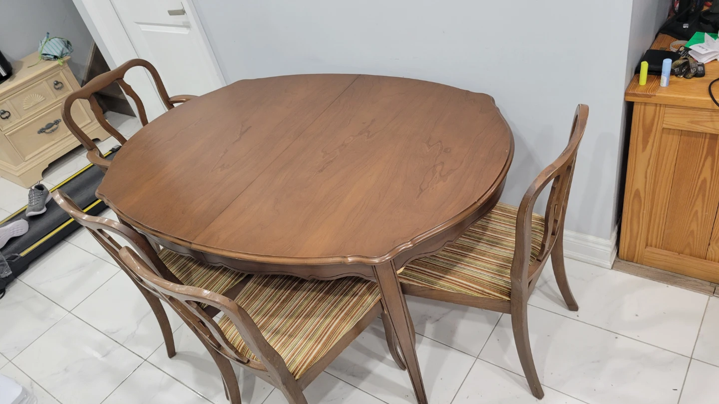 Vintage Dining Table with 4 Chairs - photo 2