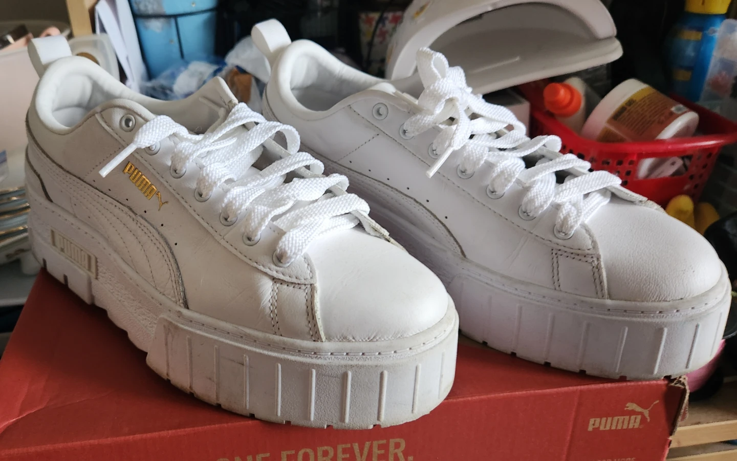 Puma White Platform Sneakers - photo 4