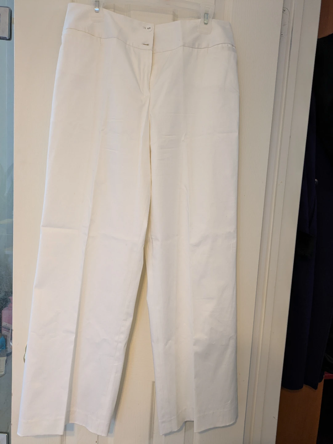 Jones New York Collection Women's White Stretch Pants Size 12